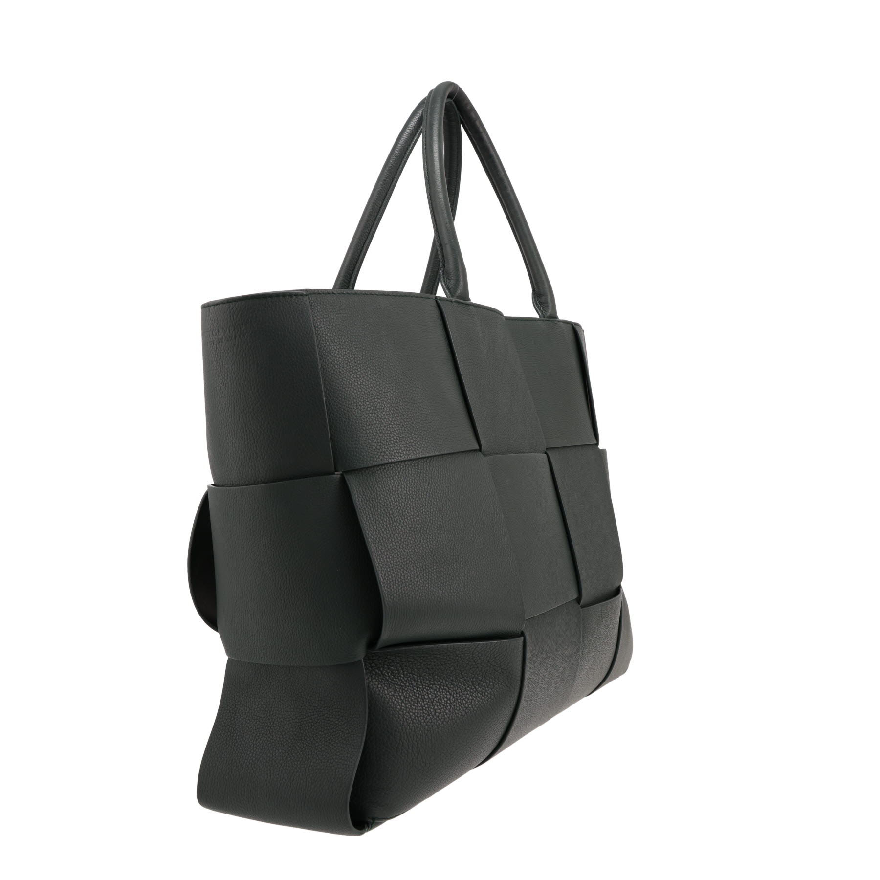 Bottega Veneta  Arco shopping bag  in green intrecciato leather