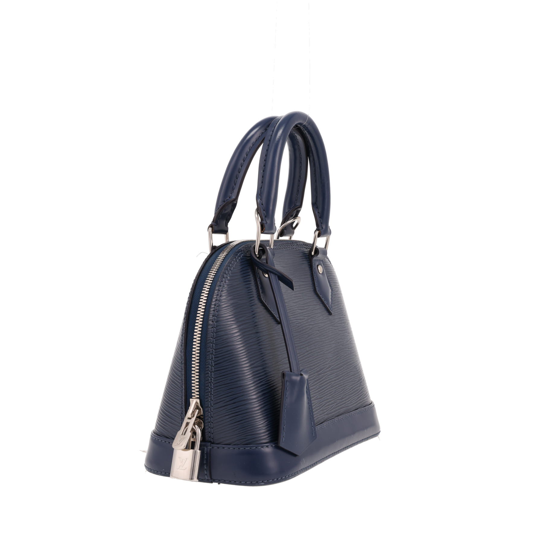 Louis Vuitton  Alma BB handbag  in blue epi leather  and burgundy leather