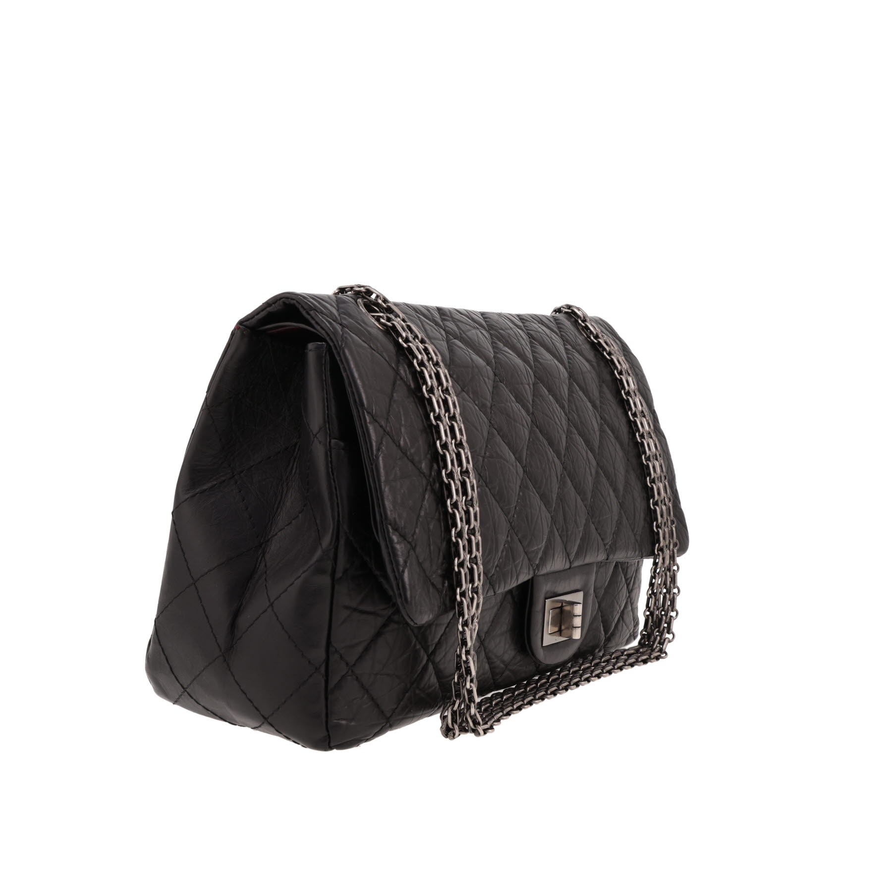 Borsa a tracolla Chanel  2.55 in pelle trapuntata nera