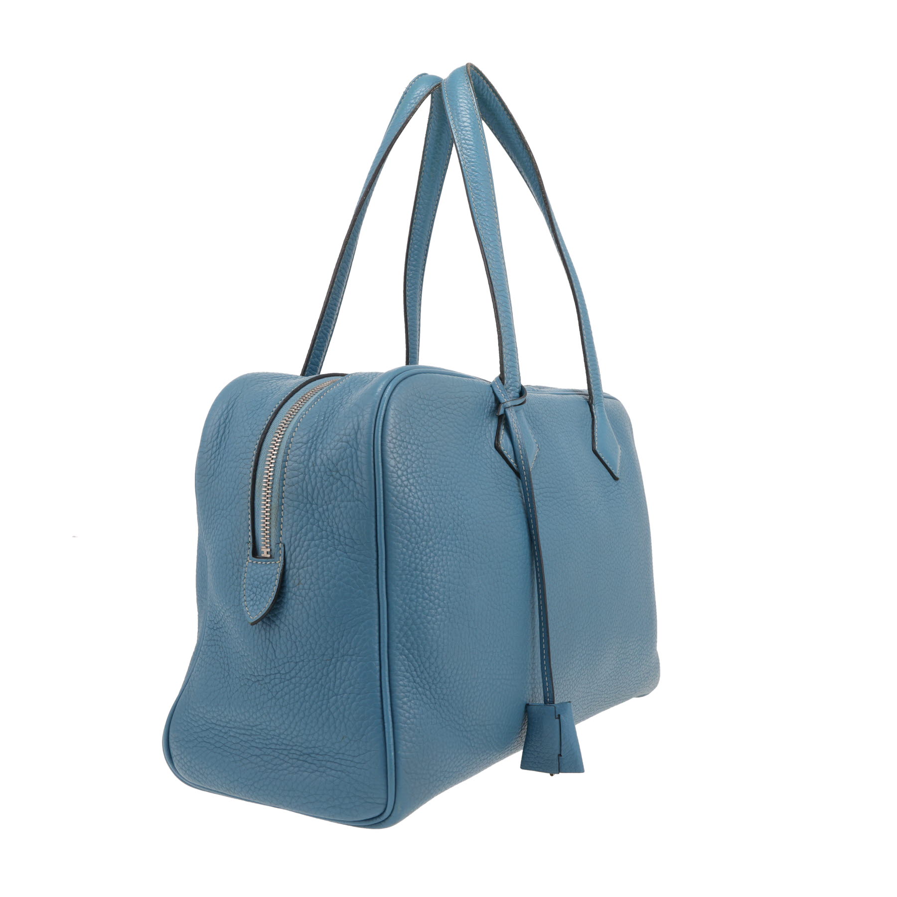 Hermès Victoria handbag in Bleu Jean Togo leather