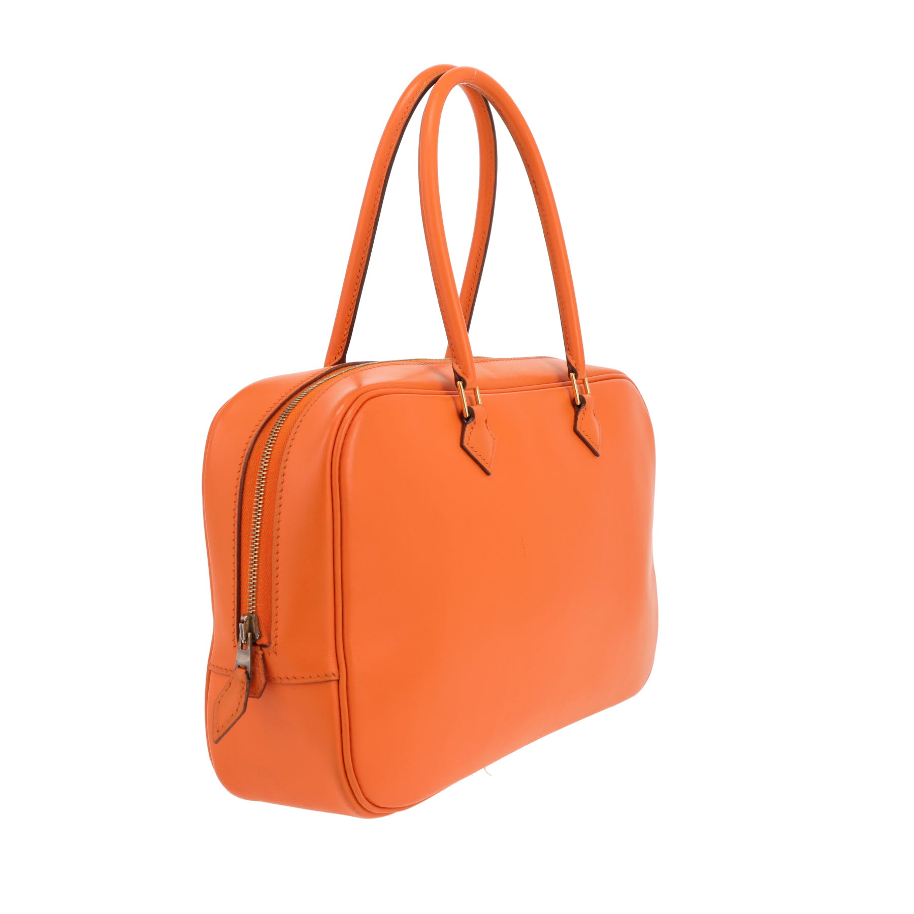 Hermès  Plume Elan handbag  in orange Swift leather