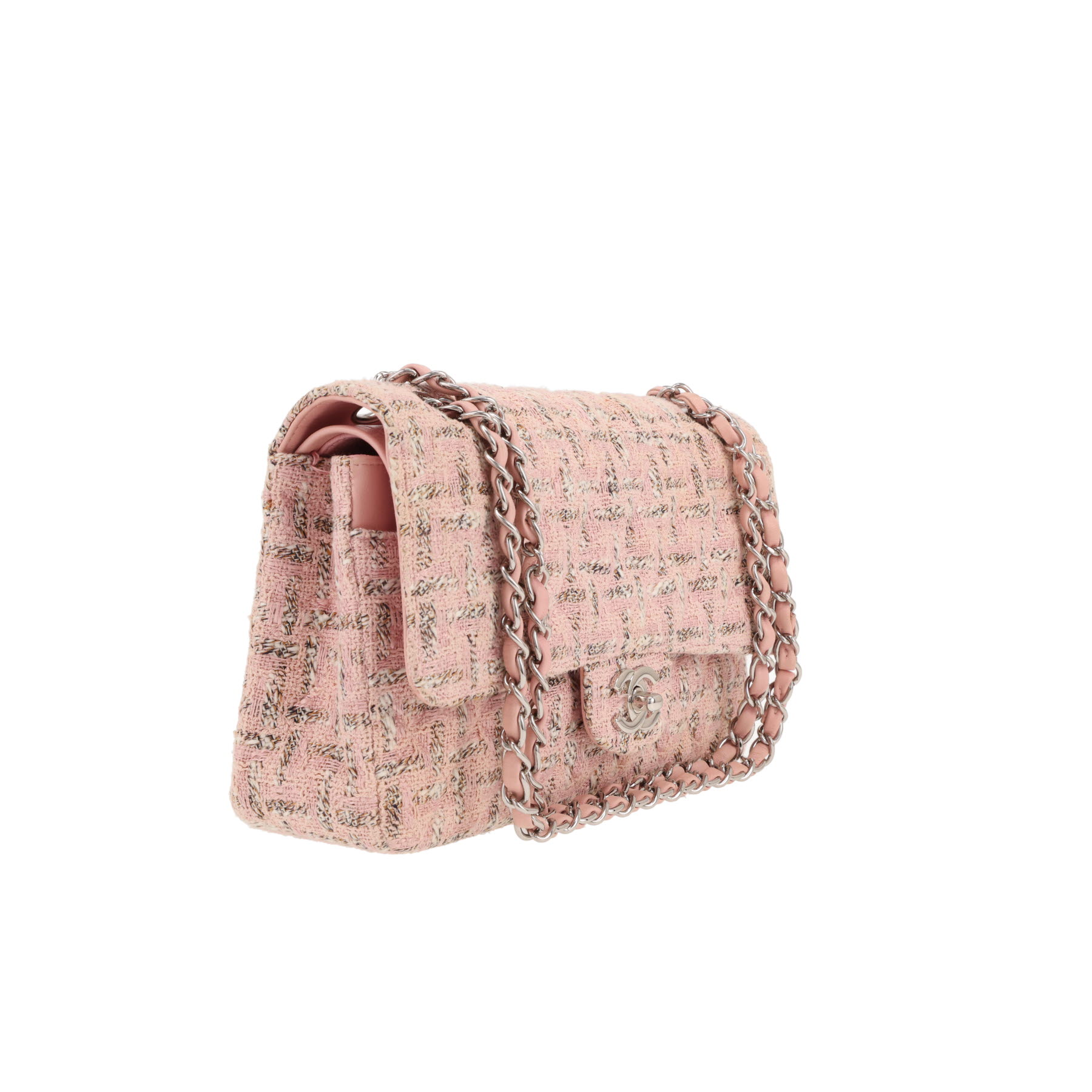 Chanel Timeless shoulder bag in pink tweed