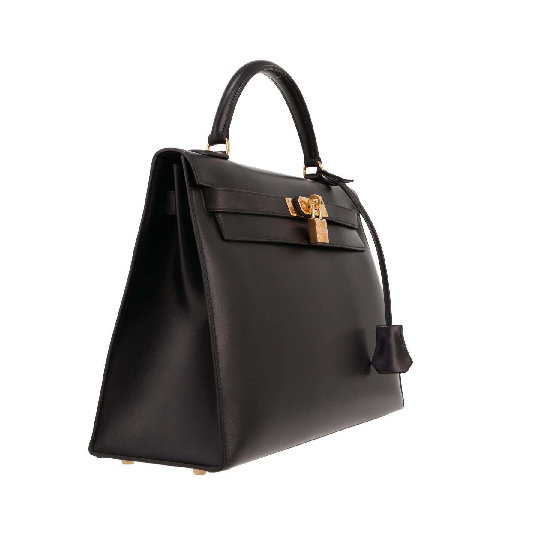Hermès Kelly 32 cm handbag in Noir box leather