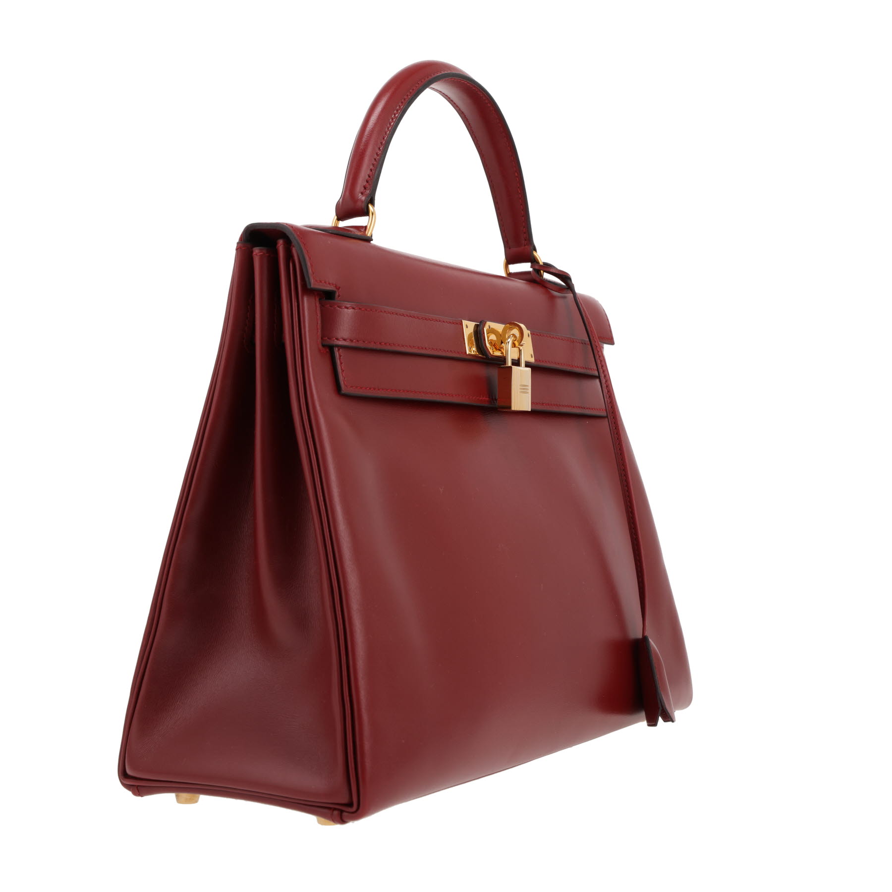 Hermès Kelly 32 cm handbag in red H box leather