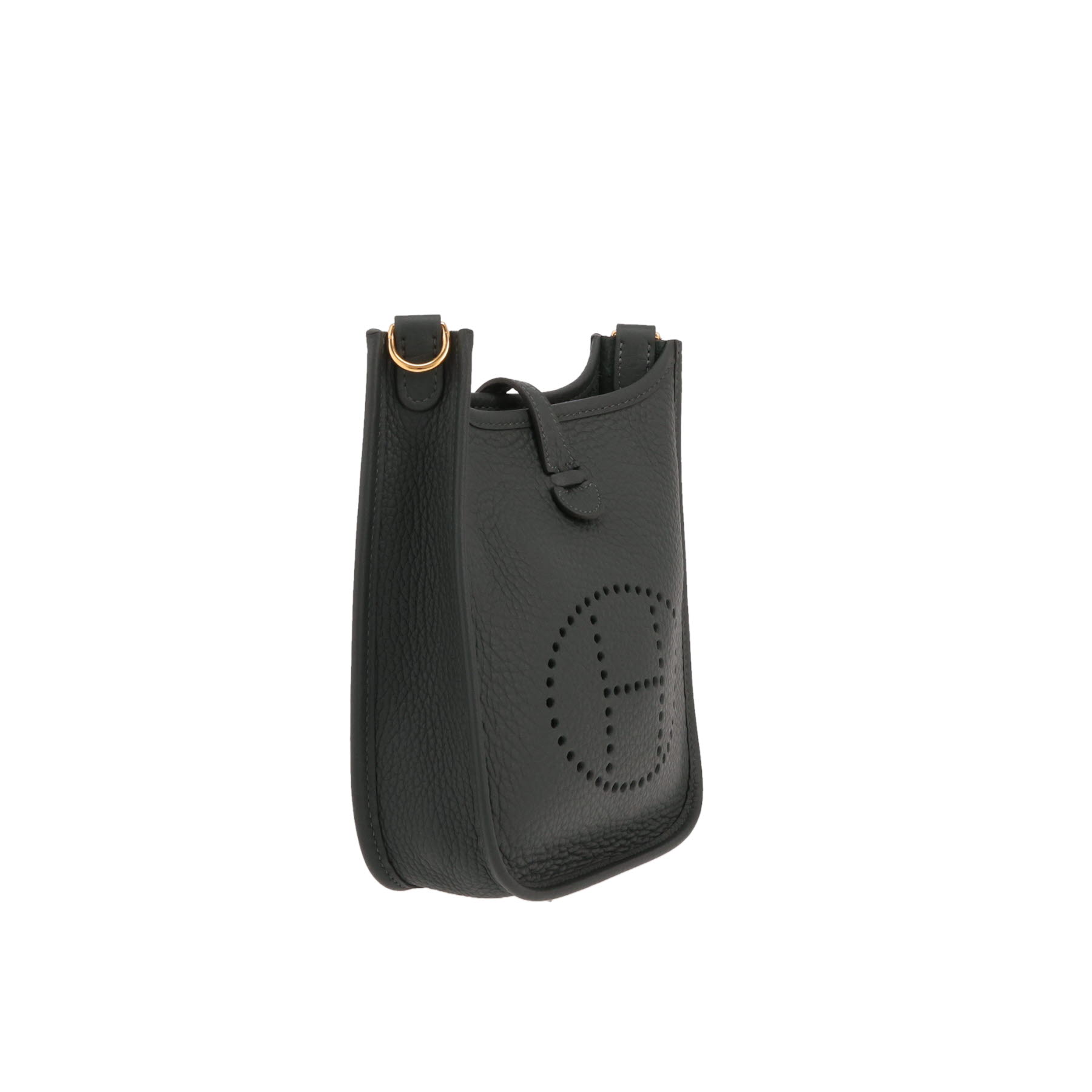 Hermès  Mini Evelyne shoulder bag  in Vert Mangrove leather taurillon clémence