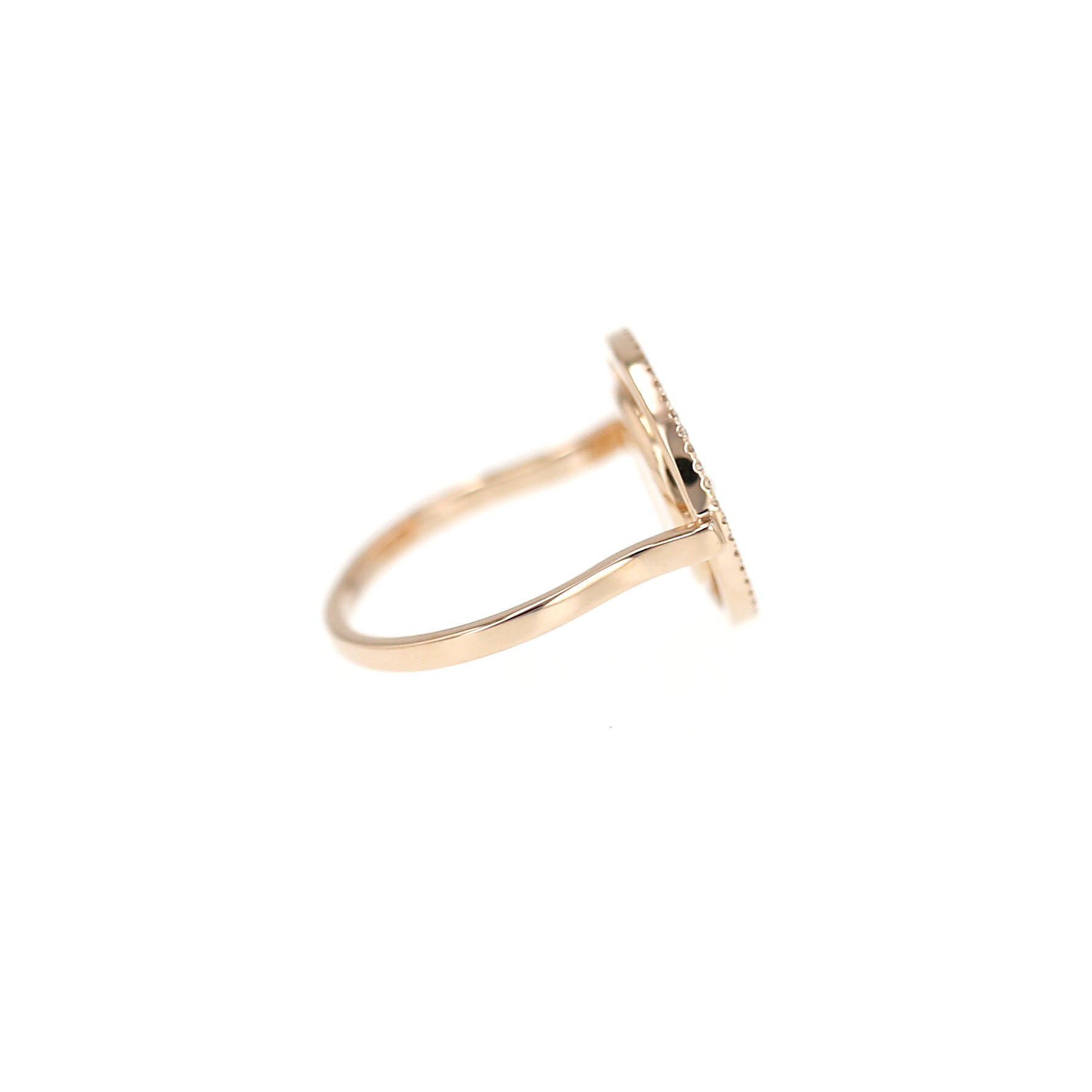 Bague Messika Lucky Move en or rose, onyx et diamants