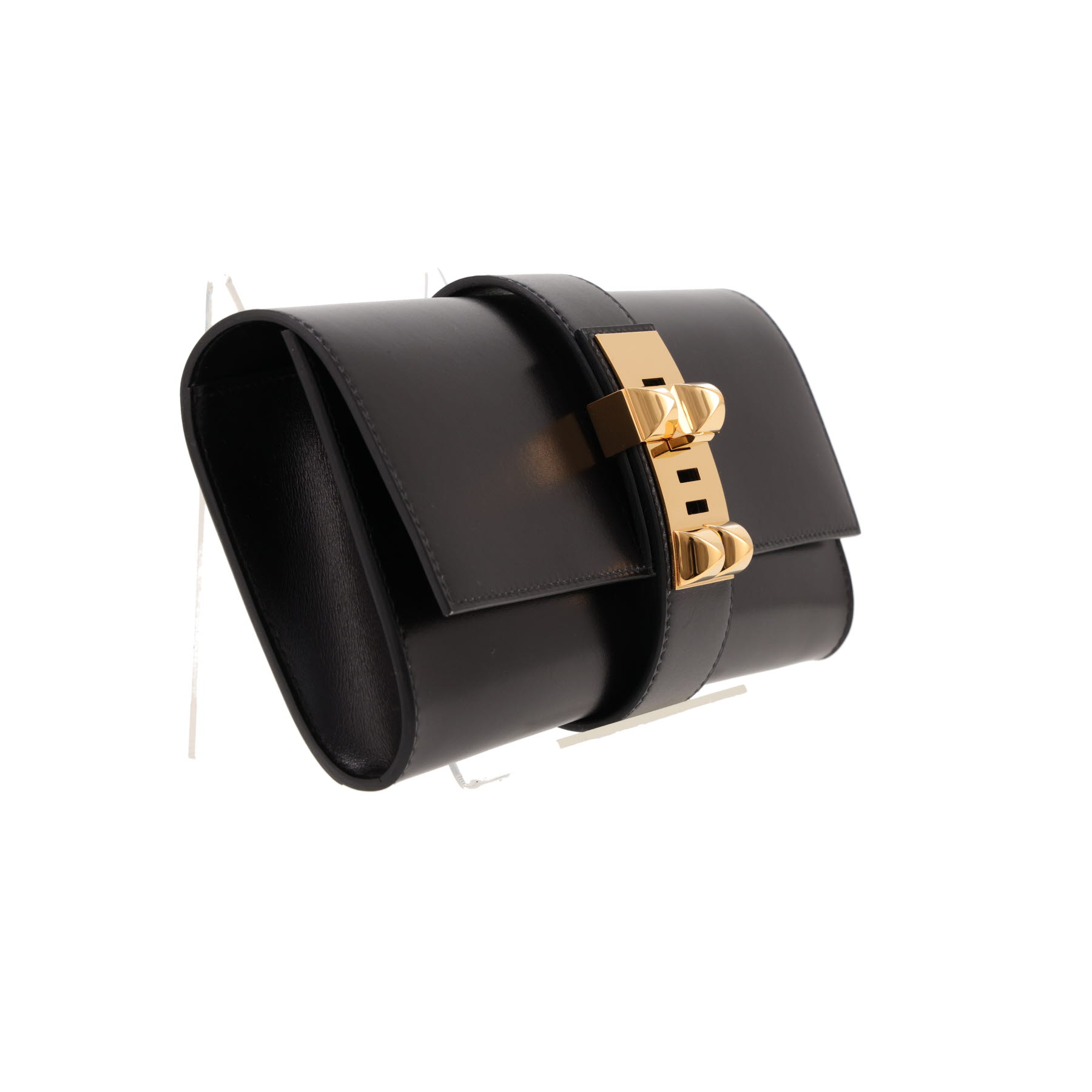 Hermès  Médor Pocket Hand pouch  in black box leather