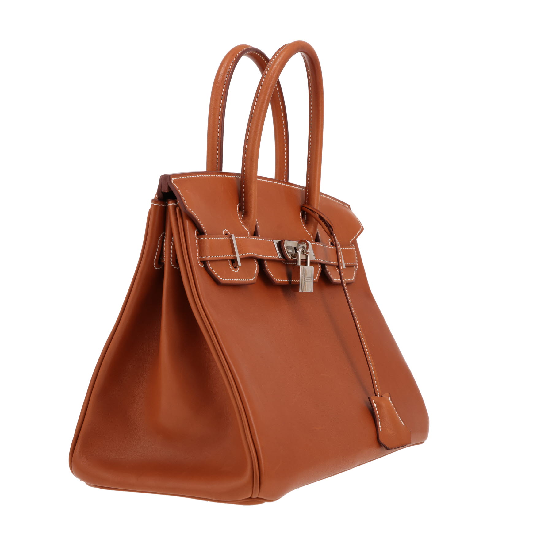 Hermès  Birkin 30 cm handbag  in fawn Barenia leather