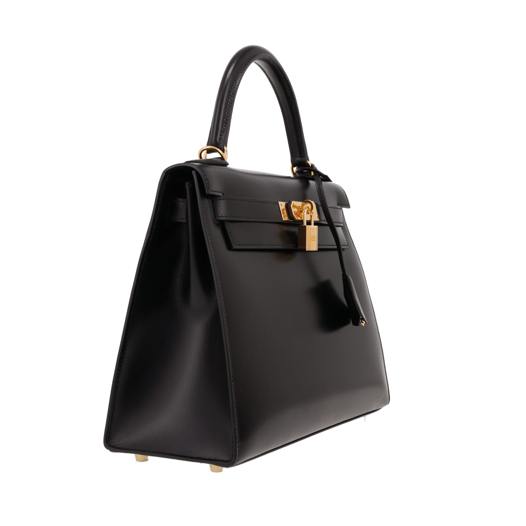 Sac à main Hermès  Kelly 28 cm en cuir box noir