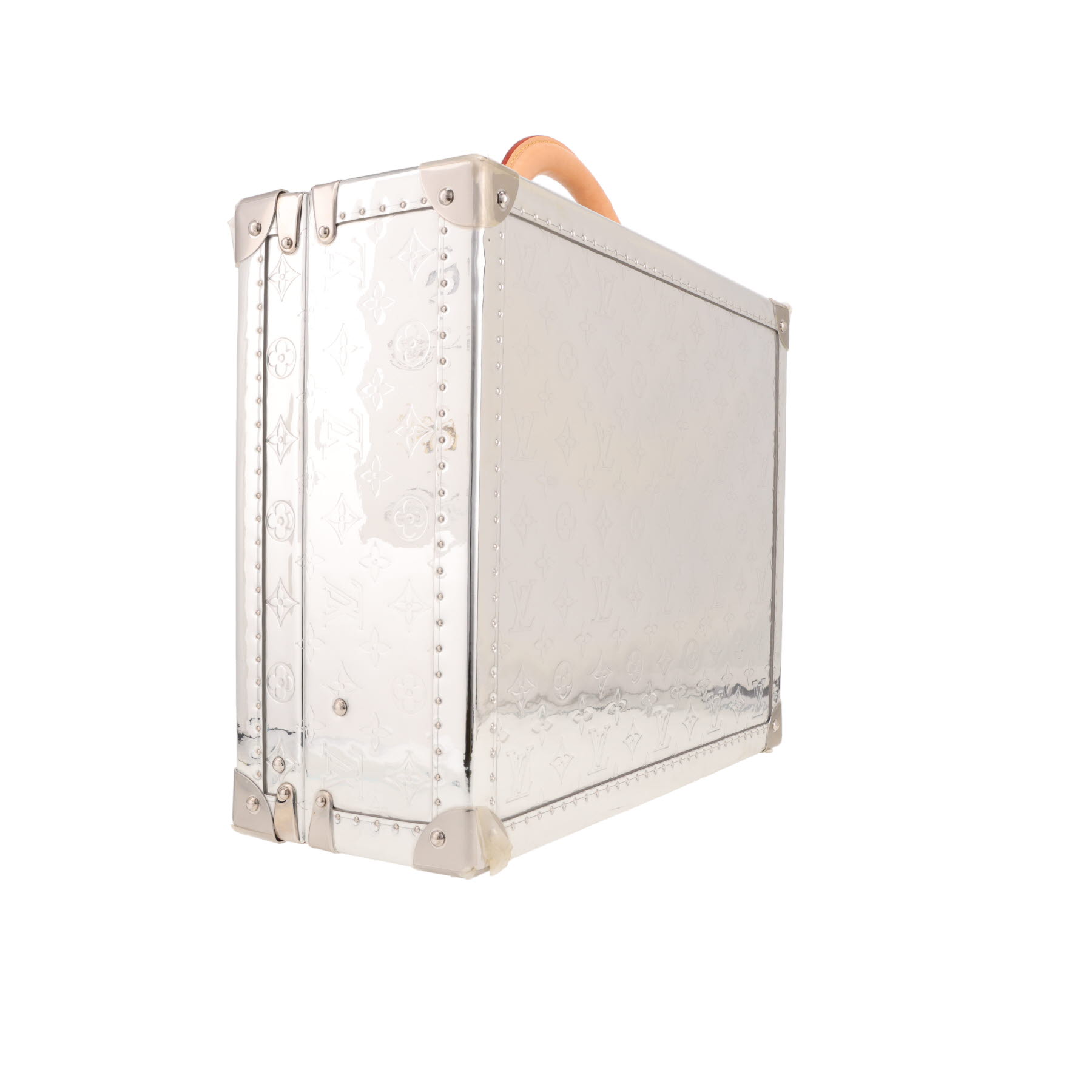 Valigia Louis Vuitton  Cotteville in pelle monogram argento e pelle naturale