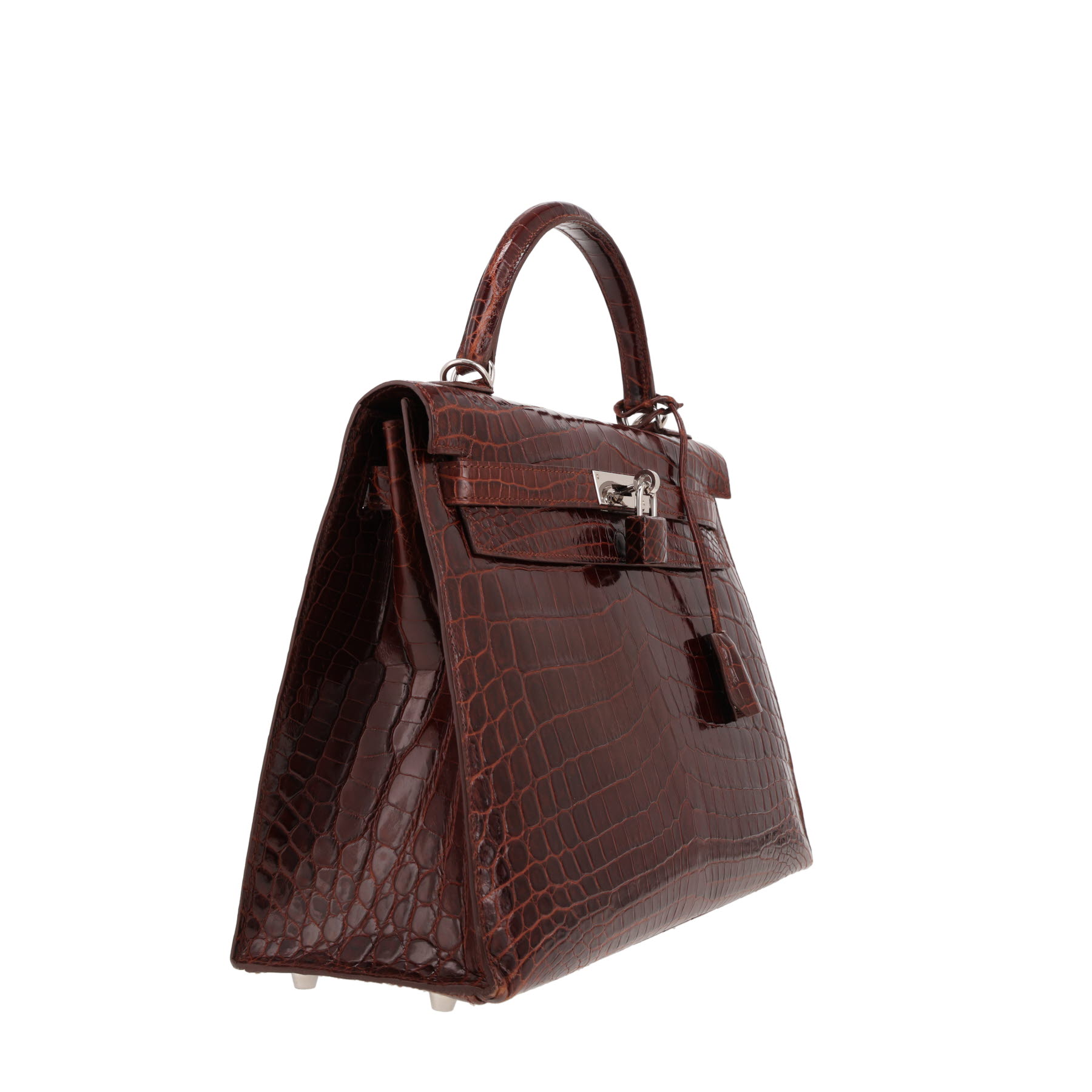 Hermès  Kelly 32 cm handbag  in brown niloticus crocodile