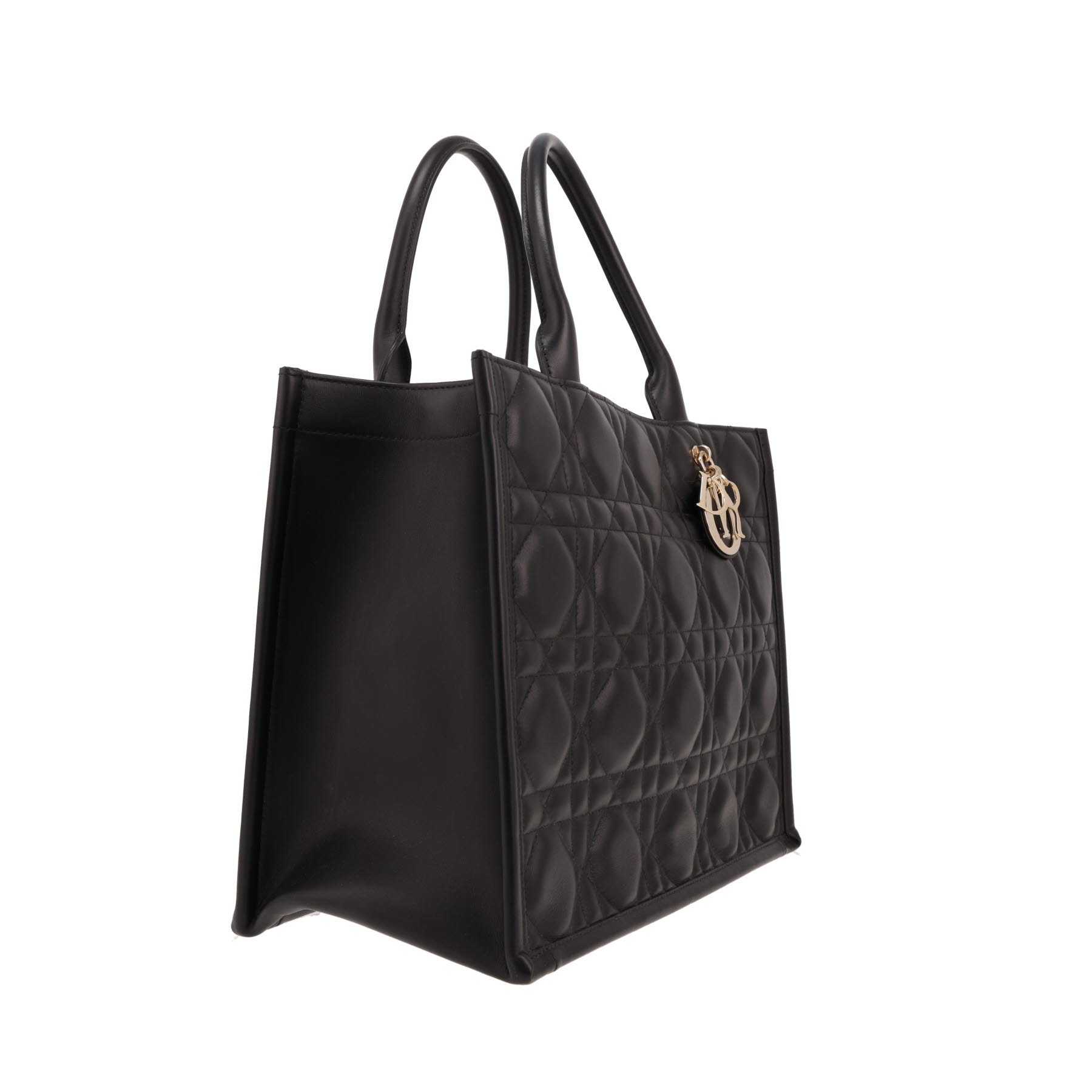 Dior  Book Tote medium model  shopping bag  in black leather cannage