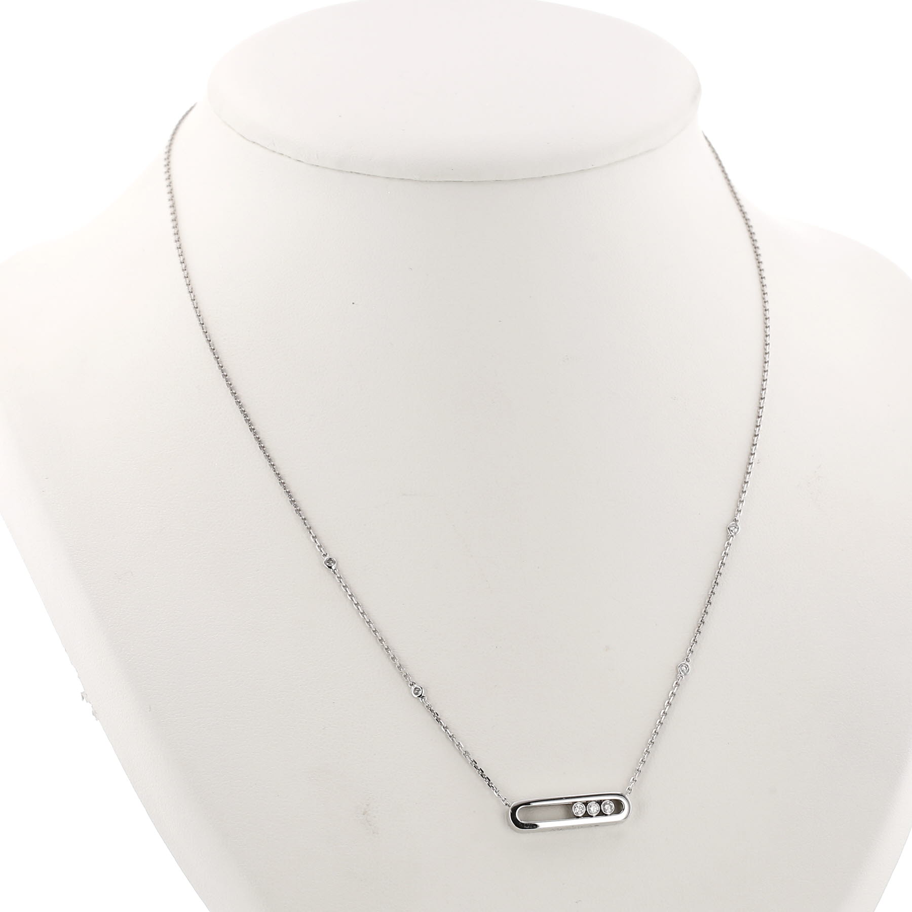 Collar Messika Baby Move de oro blanco y diamantes