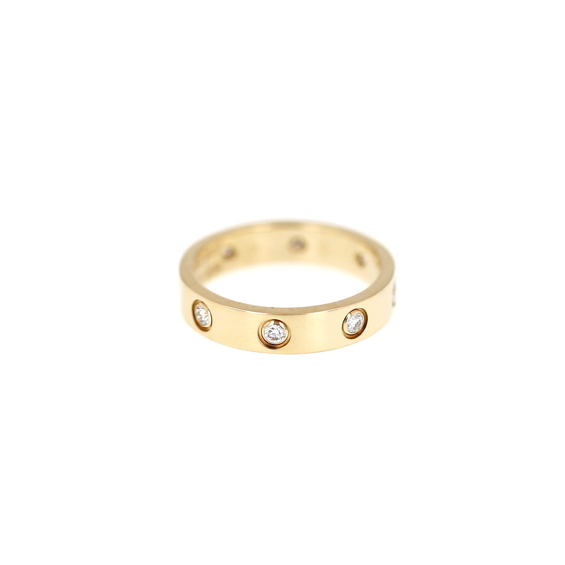 Cartier Love 8 diamants small model ring in yellow gold and diamonds