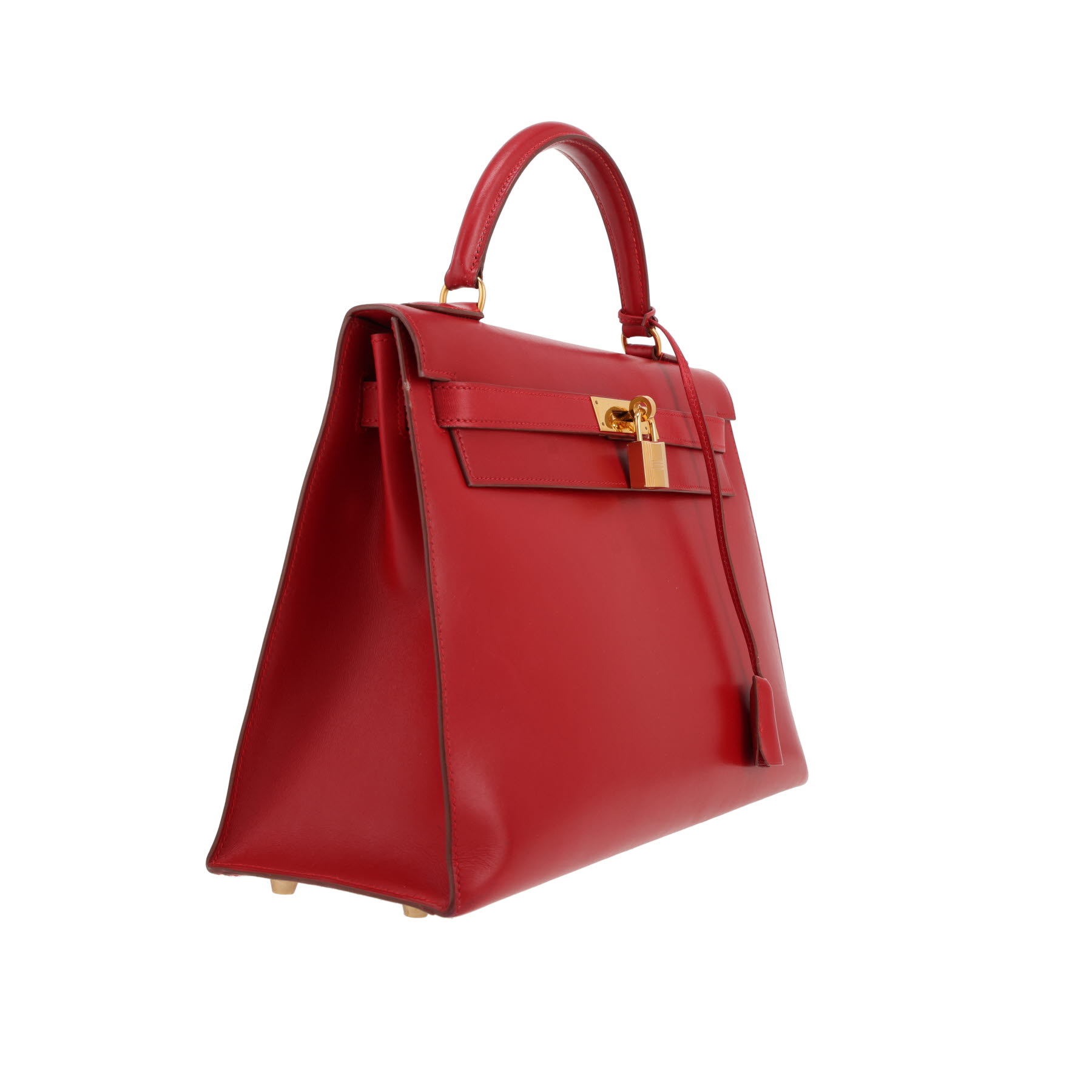 Hermès  Kelly 32 cm handbag  in red Vif box leather