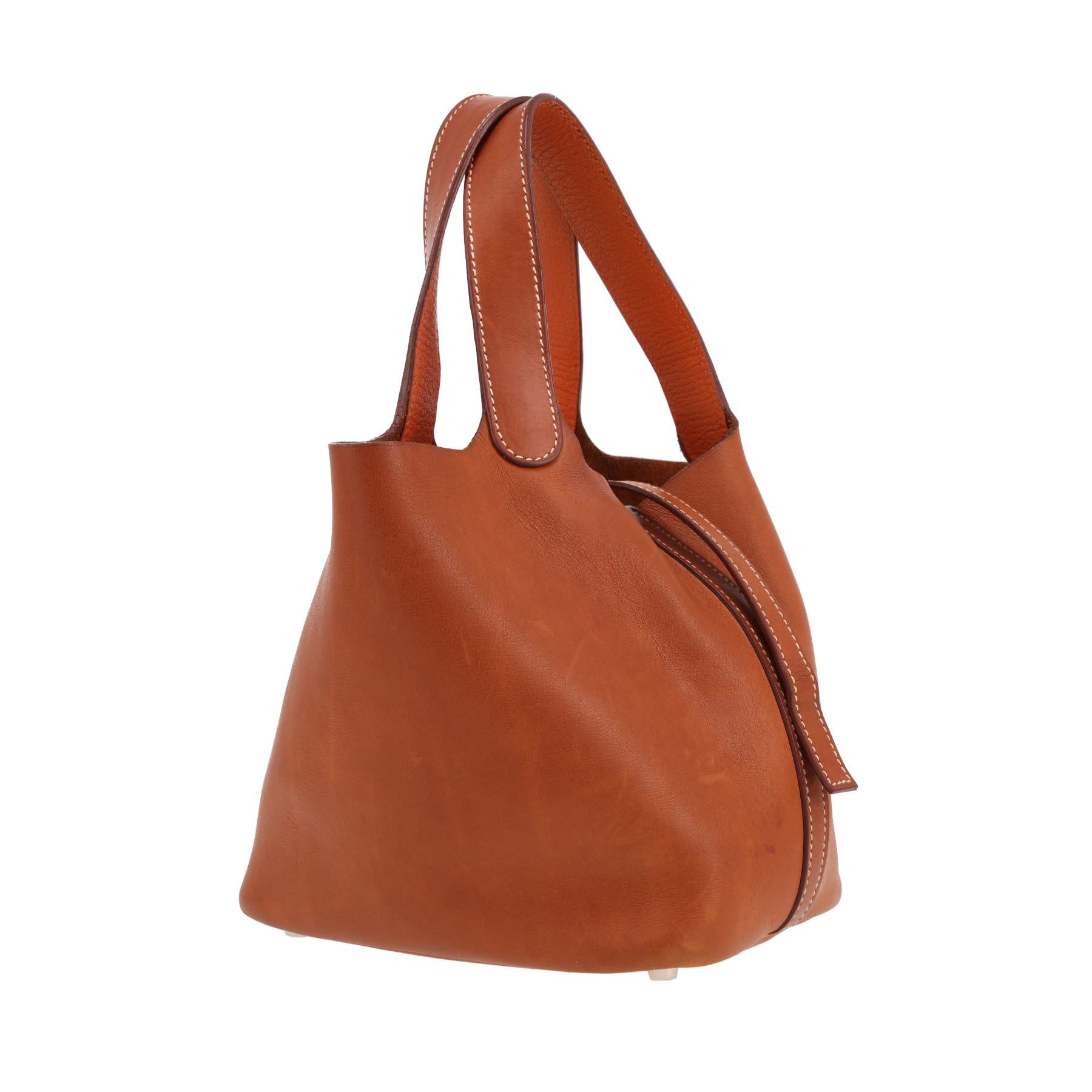 Sac à main Hermès  Picotin 18 cm en cuir Barénia fauve