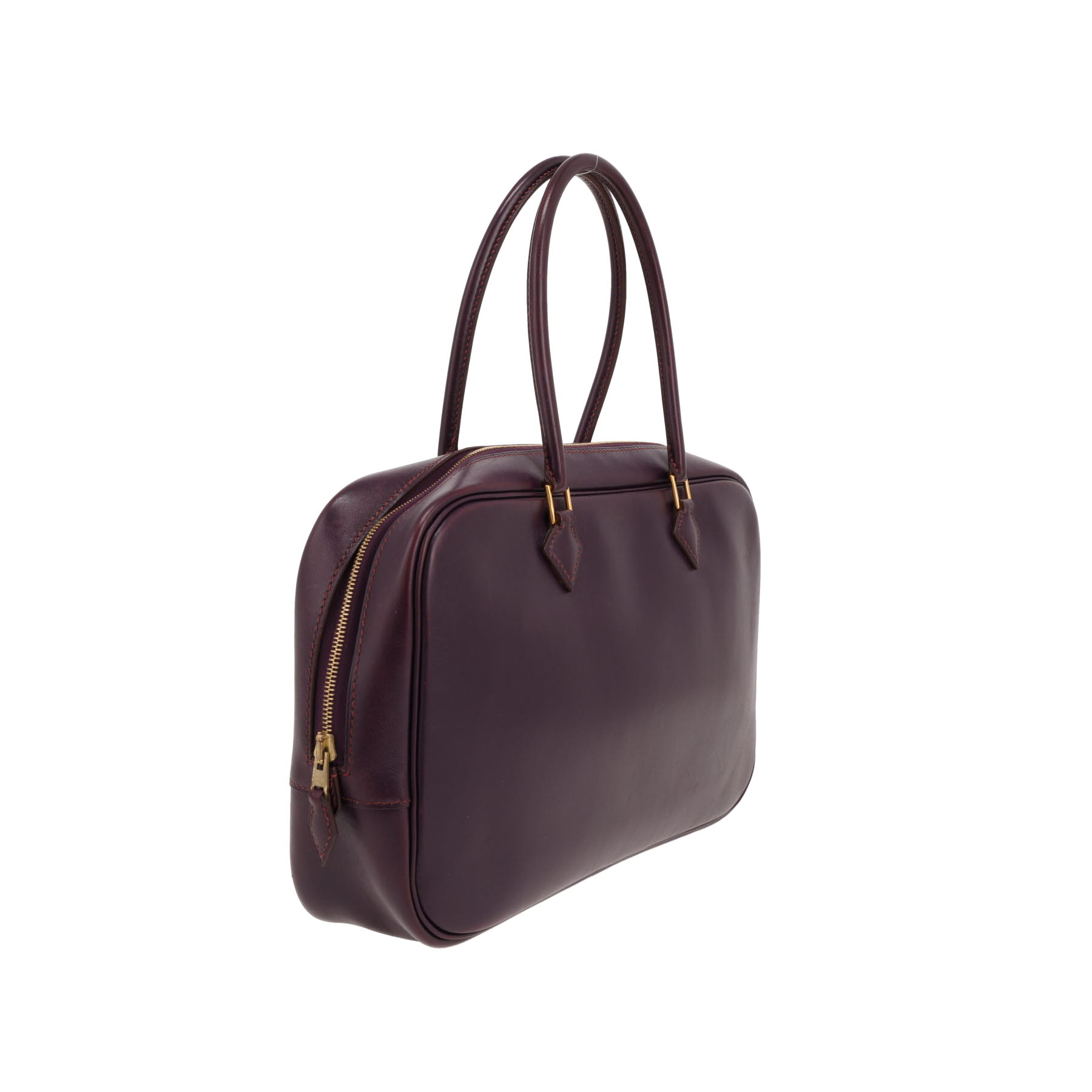 Hermès  Plume Elan handbag  in purple Raisin box leather