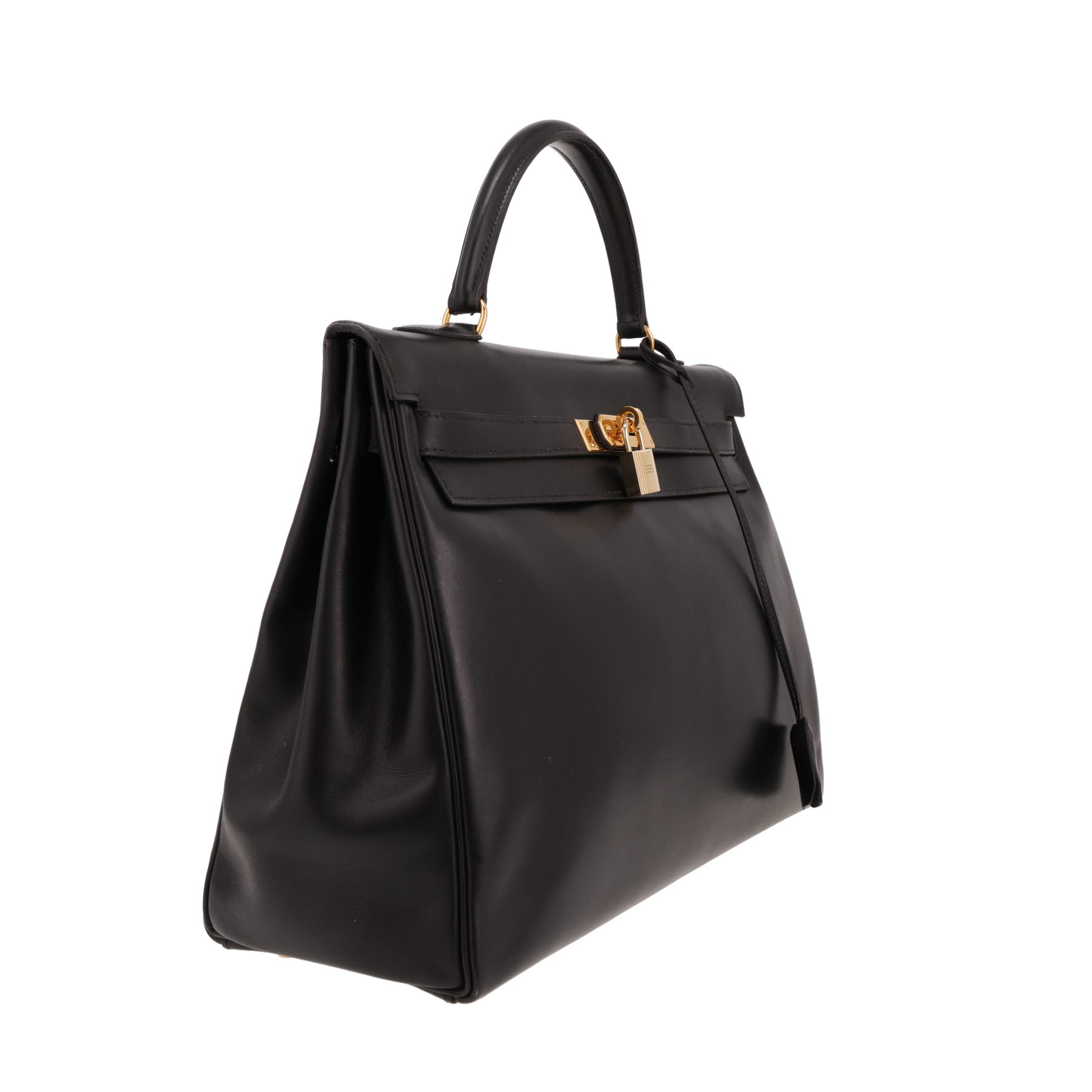 Hermès Kelly 35 cm handbag in Noir box leather