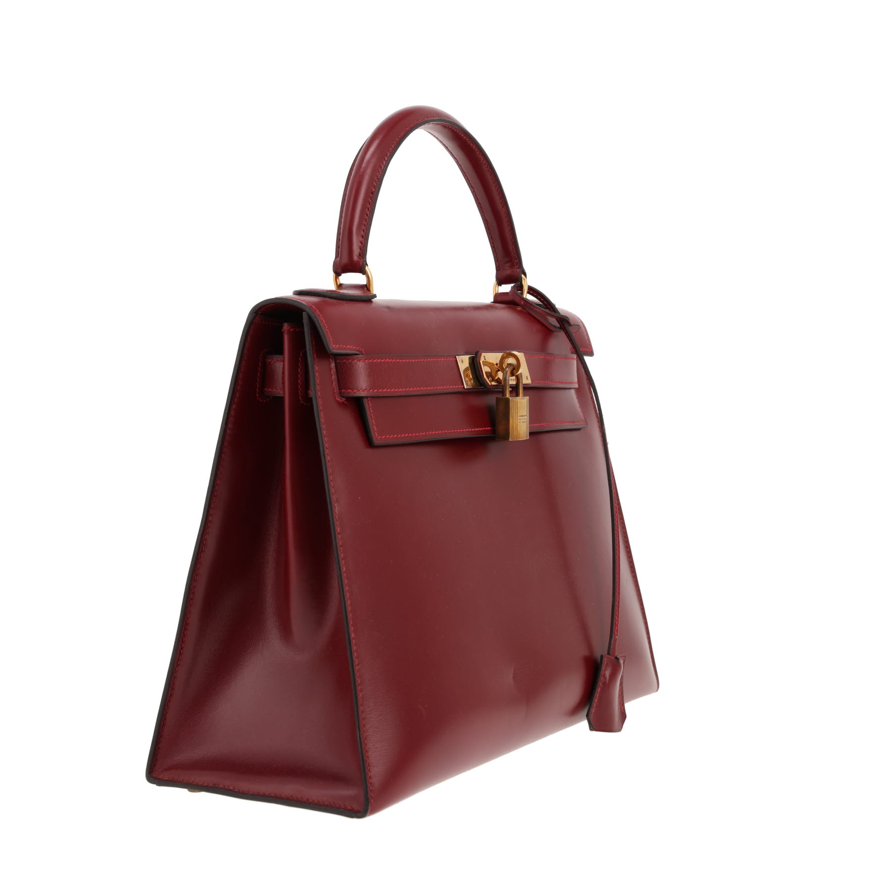 Sac à main Hermès  Kelly 28 cm en cuir box rouge H