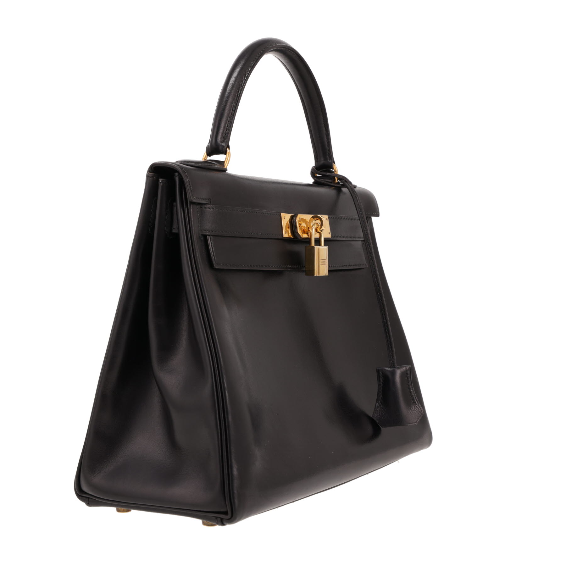 Hermès Kelly 28 cm handbag in black box leather