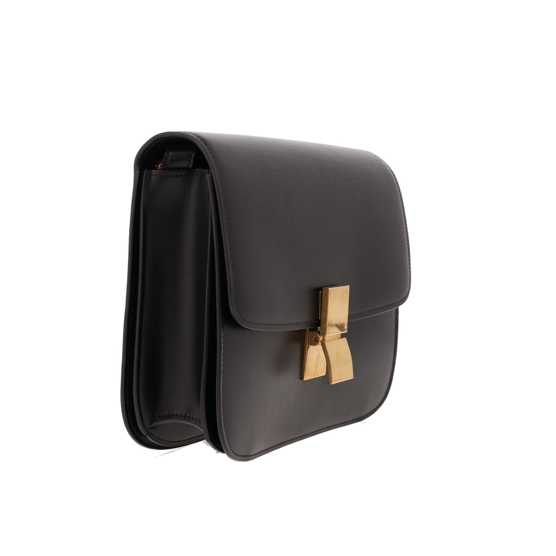 Borsa a tracolla Celine  Classic Box in pelle liscia nera