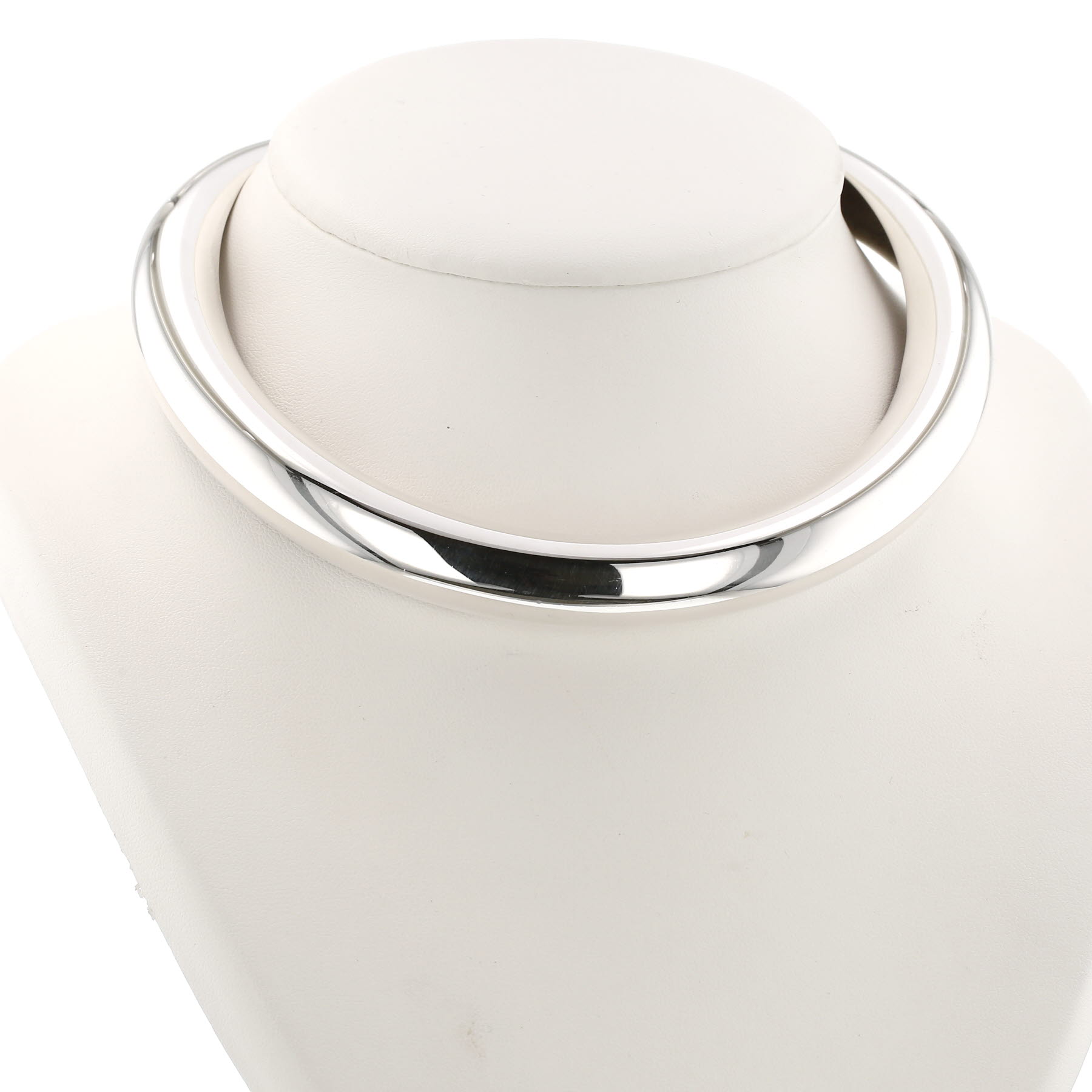 Rigid Hermès Mombasa necklace in silver