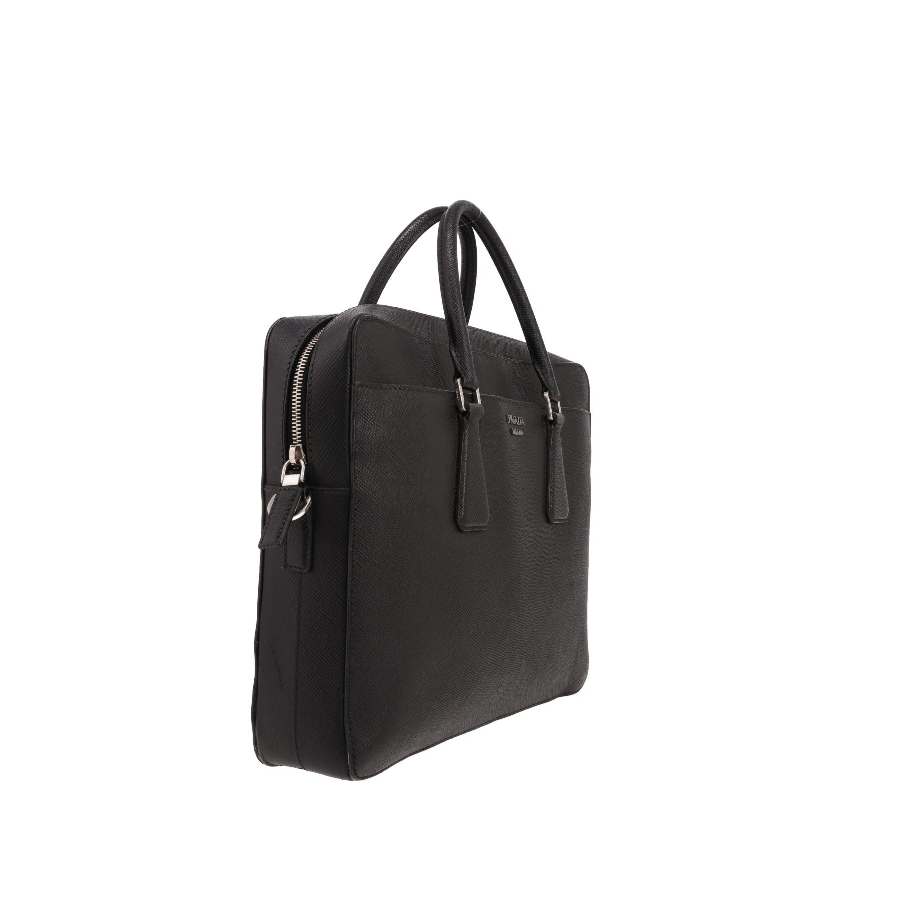 Borsa portadocumenti Prada   in pelle saffiano nera