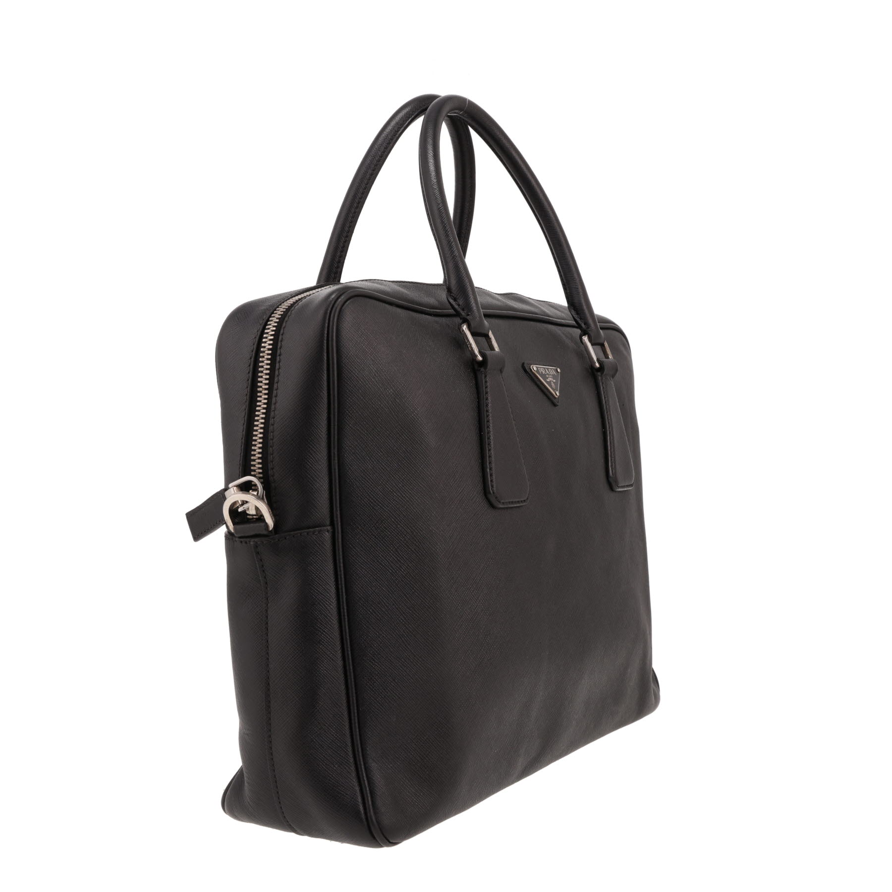 Borsa portadocumenti Prada   in pelle saffiano nera