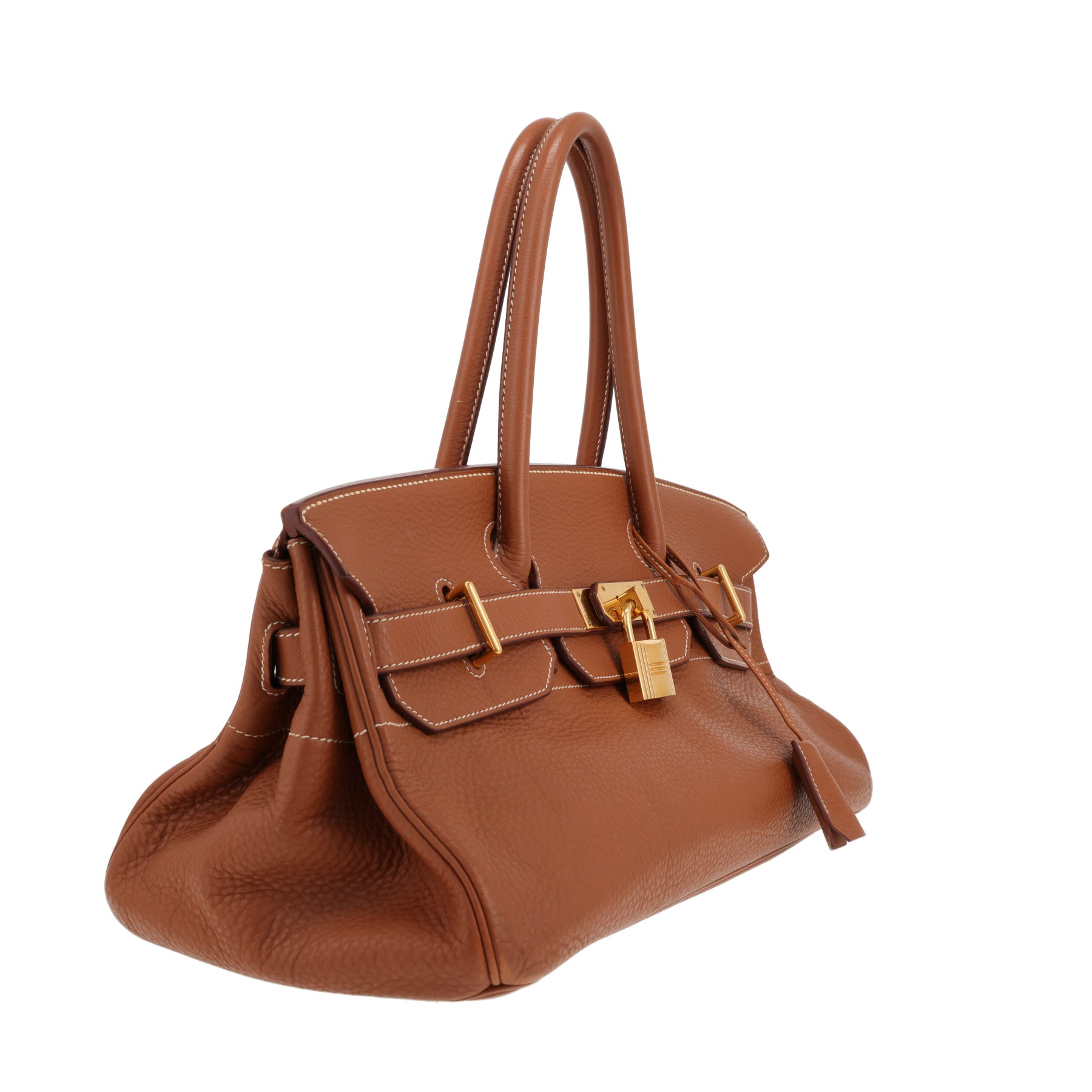 Bolso Hermès Birkin Shoulder de piel de becerro «Clémence» Gold