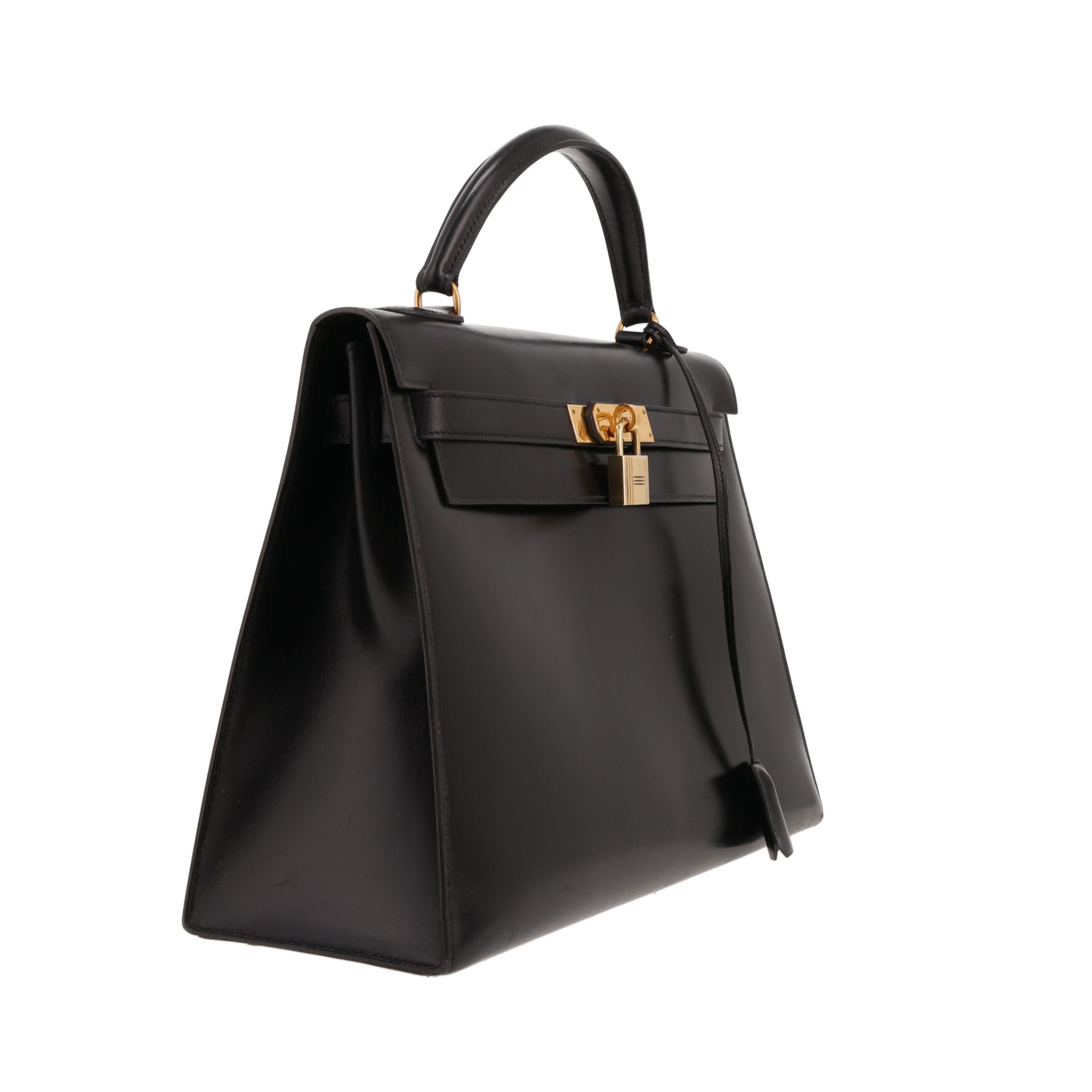Sac à main Hermès  Kelly 32 cm en cuir box noir