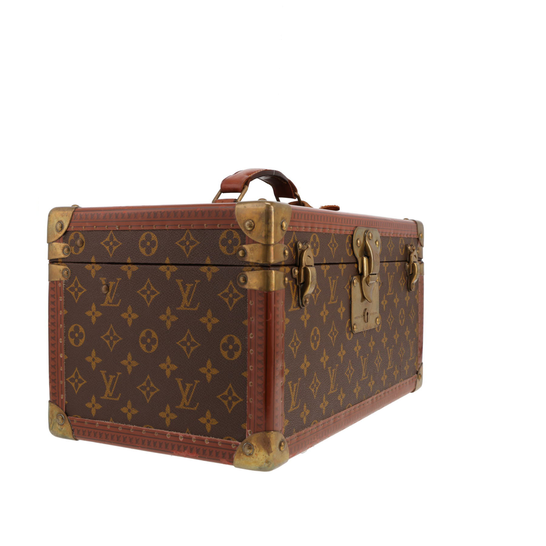 Louis Vuitton  Boîte à Pharmacie vanity case  in brown monogram canvas  and brown lozine (vulcanised fibre)