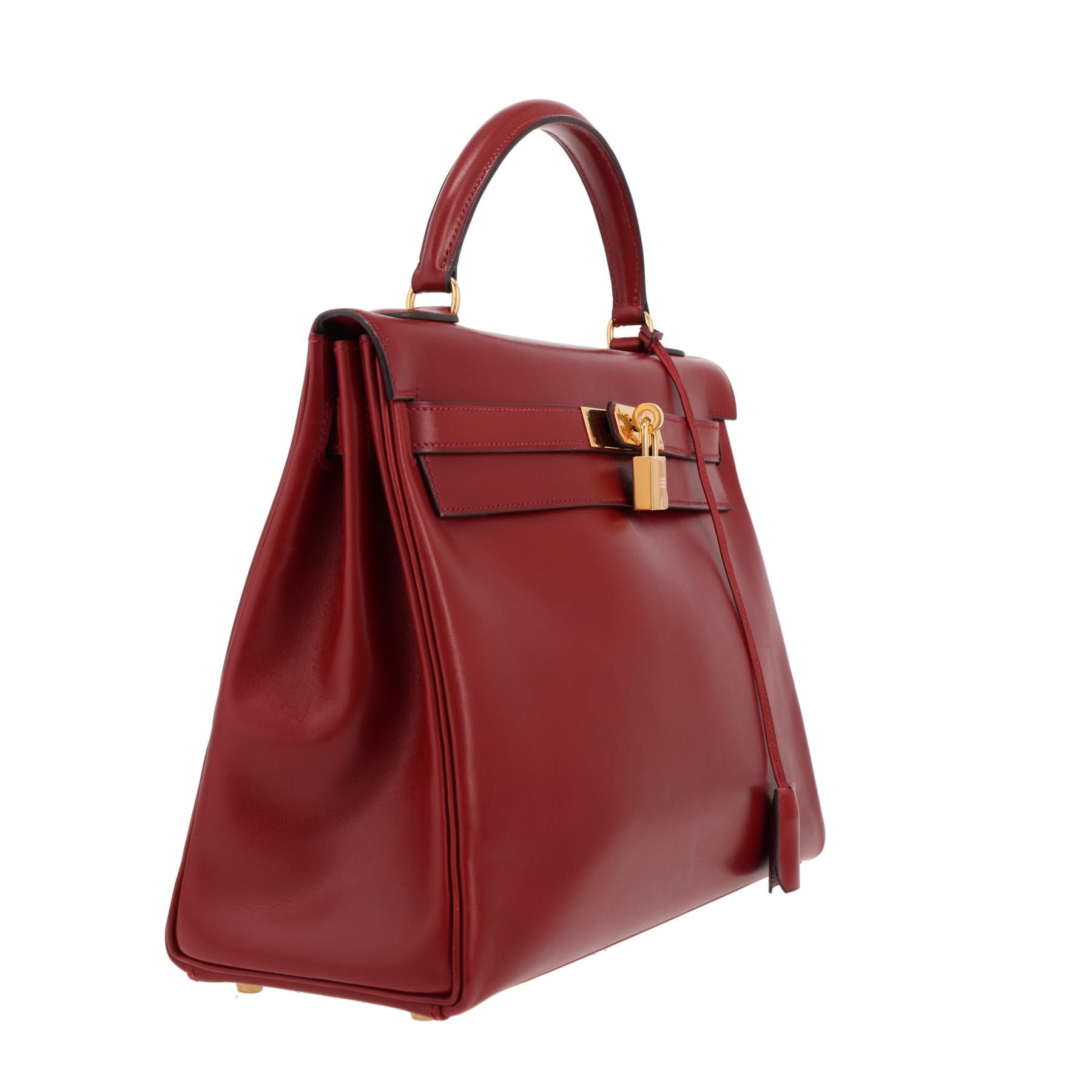 Hermès  Kelly 32 cm handbag  in red H box leather