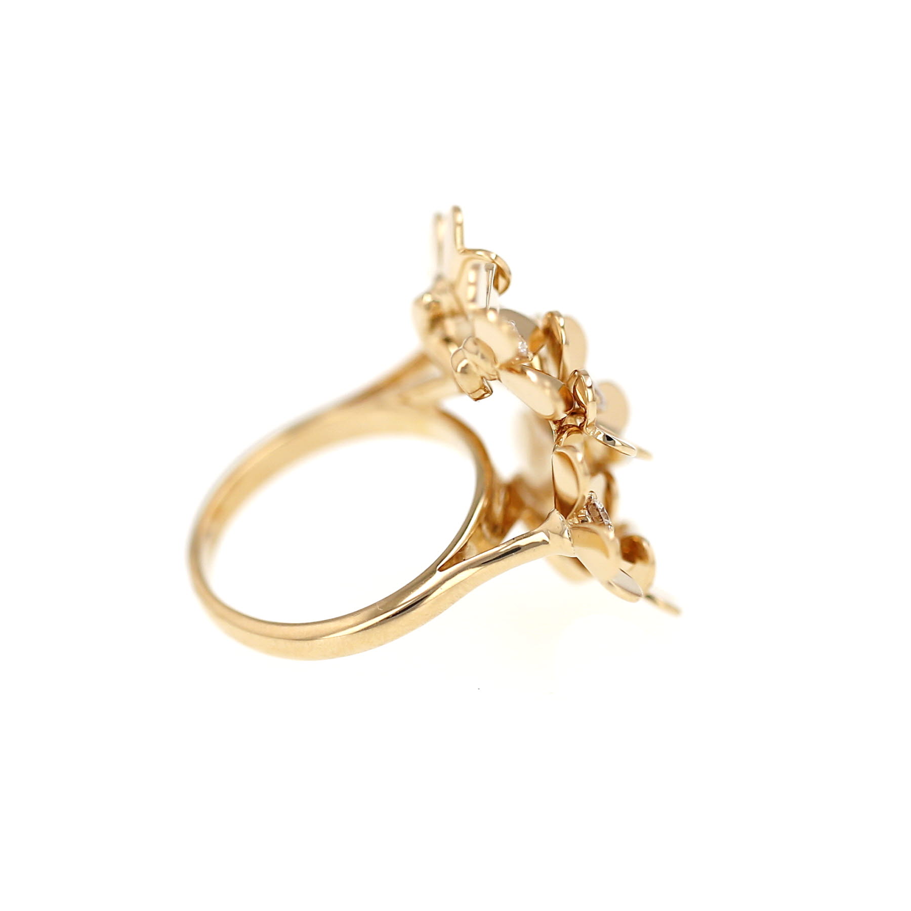 Van Cleef & Arpels Frivole ring in yellow gold and diamonds