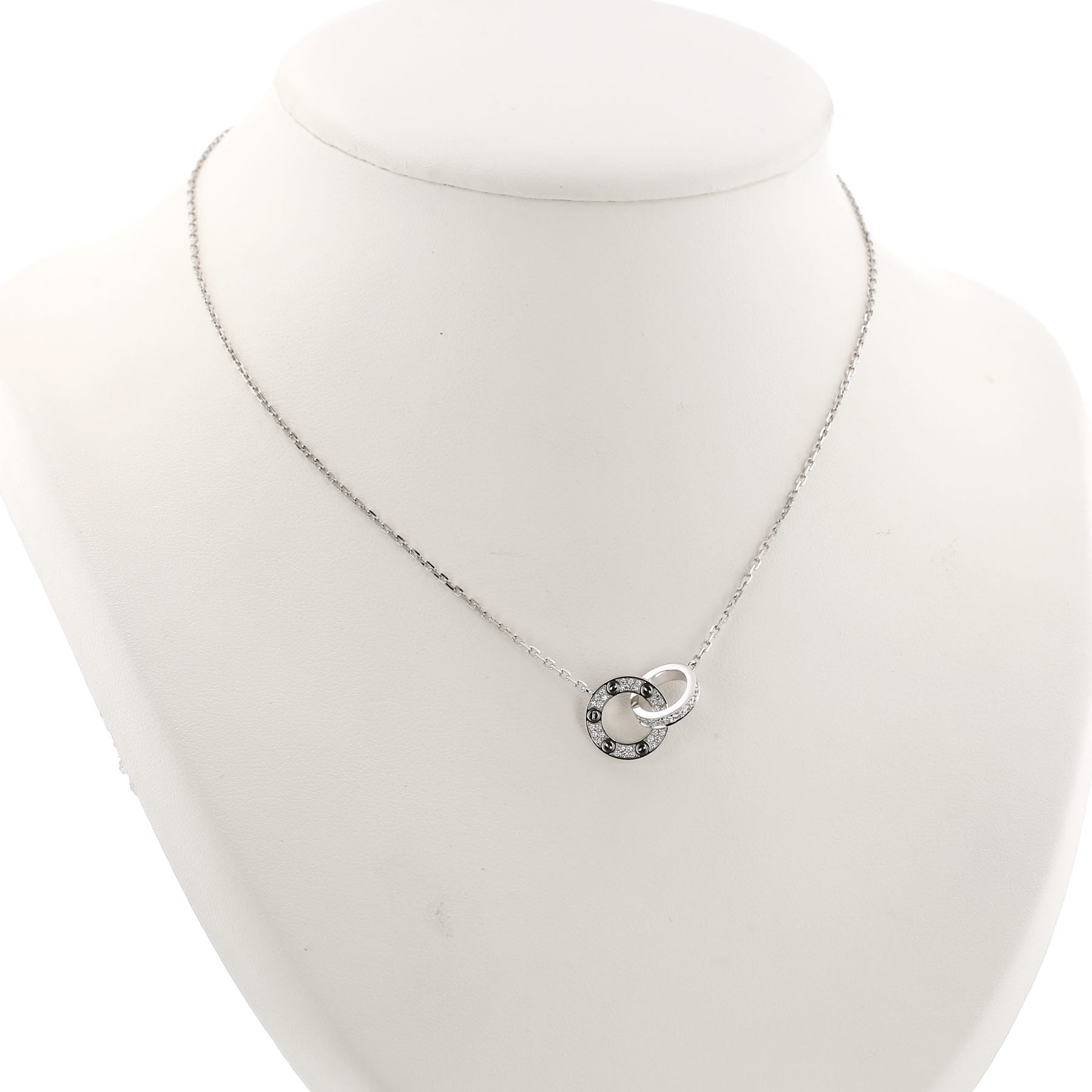 Collar Cartier Love pavé de oro blanco y diamantes