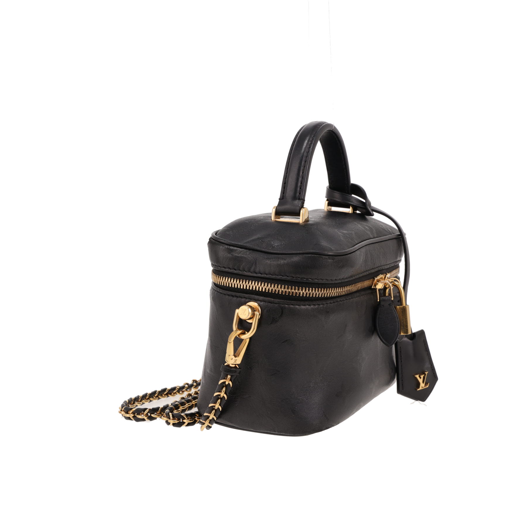 Louis Vuitton  Vanity small model  vanity case  in black leather