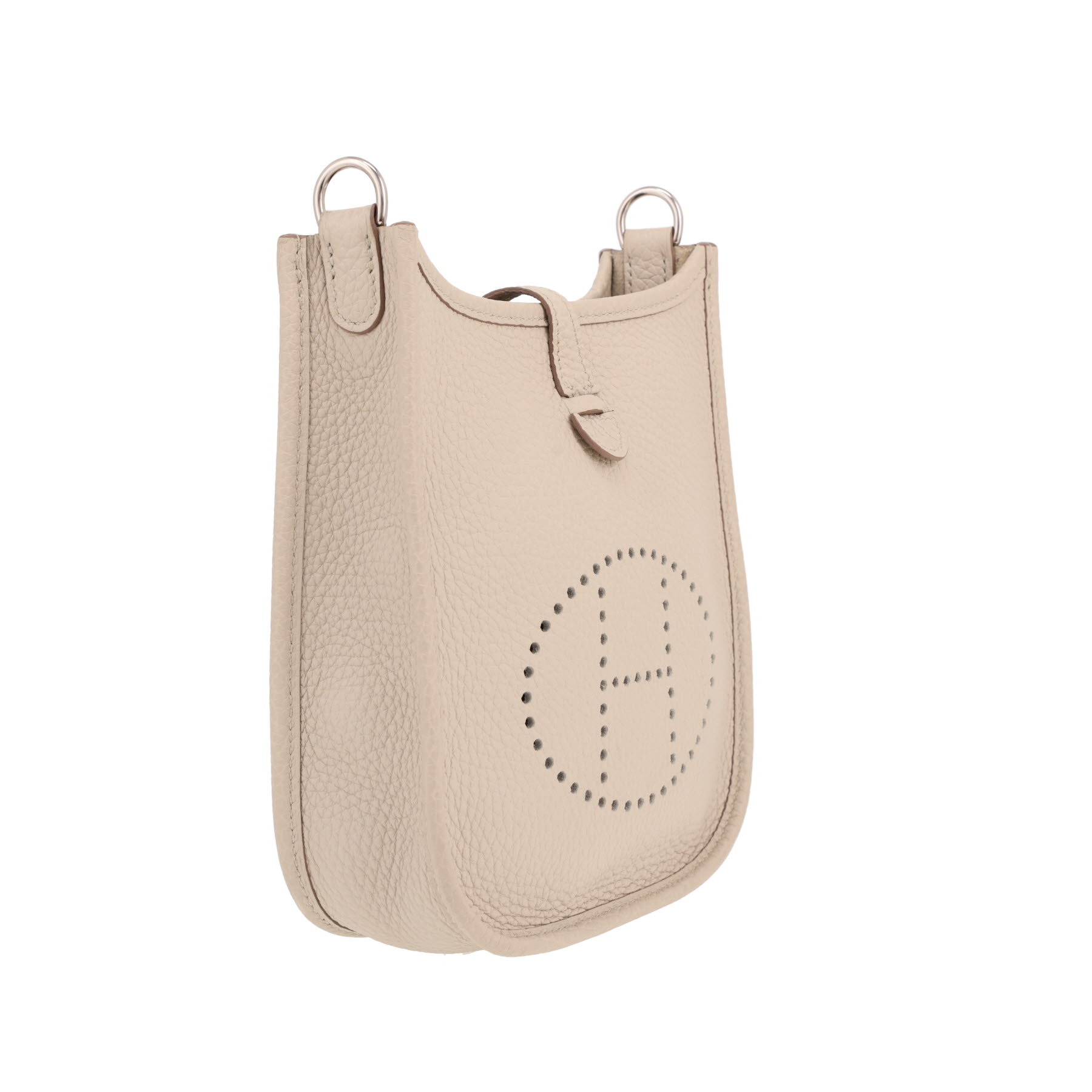 Hermès  Mini Evelyne shoulder bag  in Gris-Béton togo leather