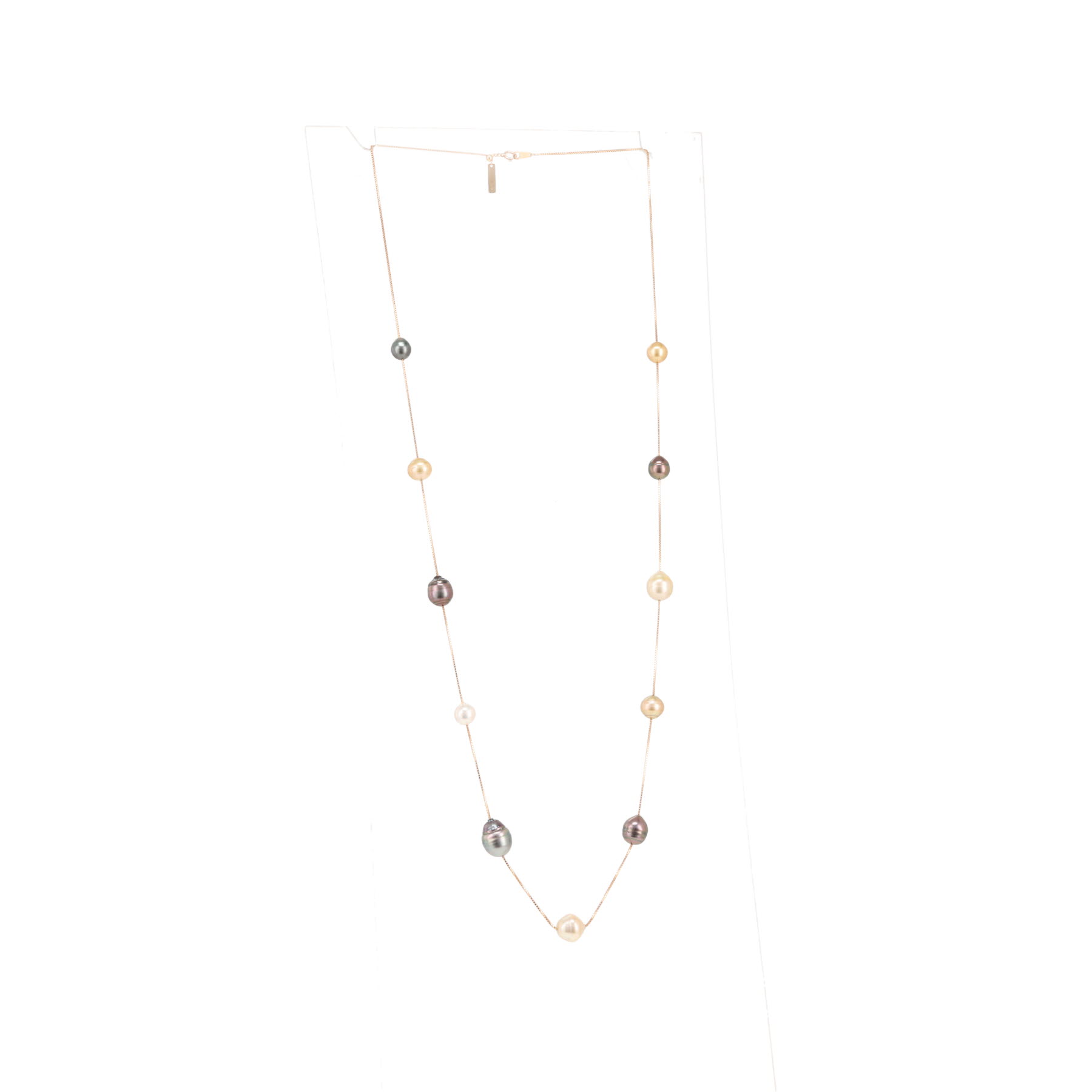 Collier Tasaki  en or jaune et perles de culture