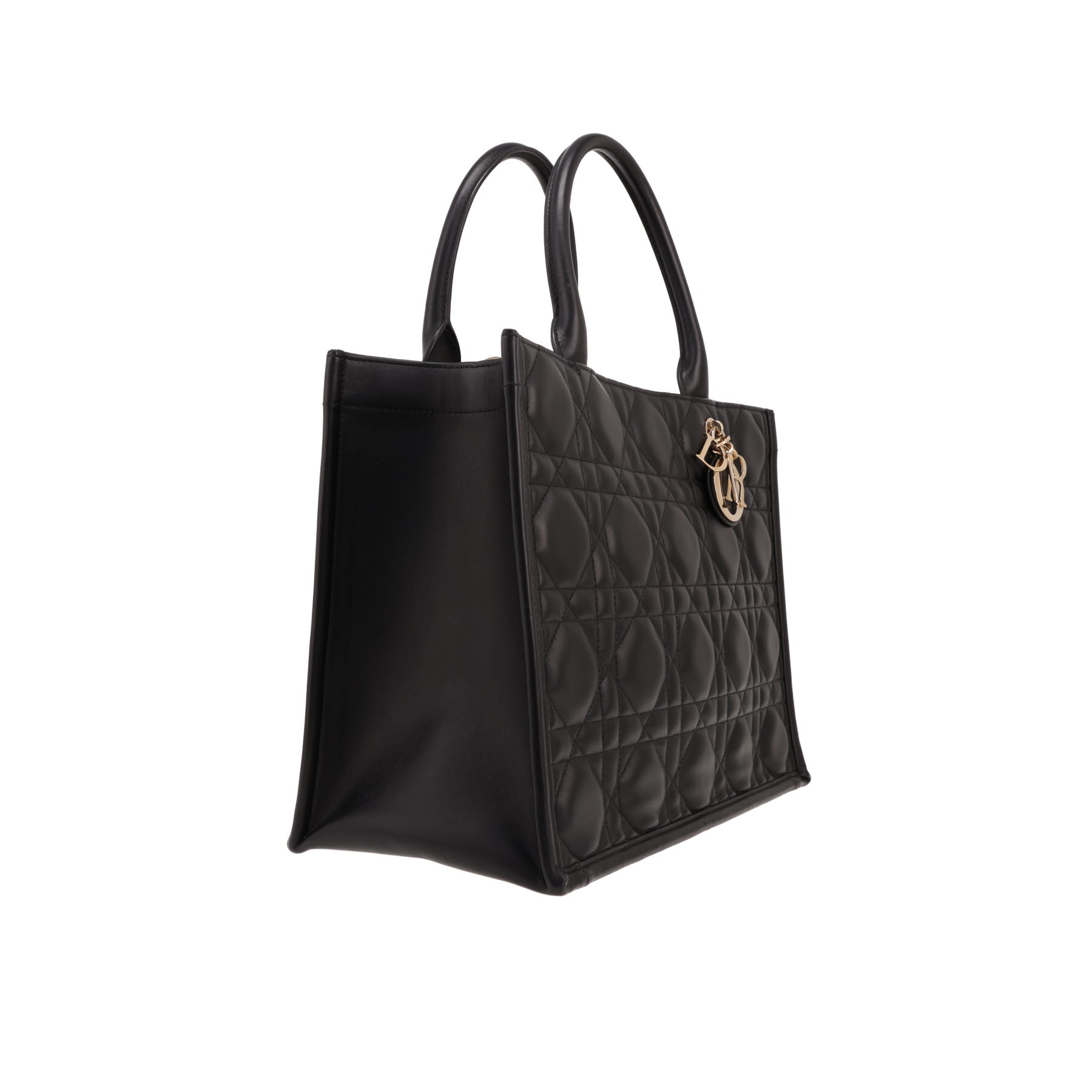 Sac cabas Dior   en cuir cannage noir
