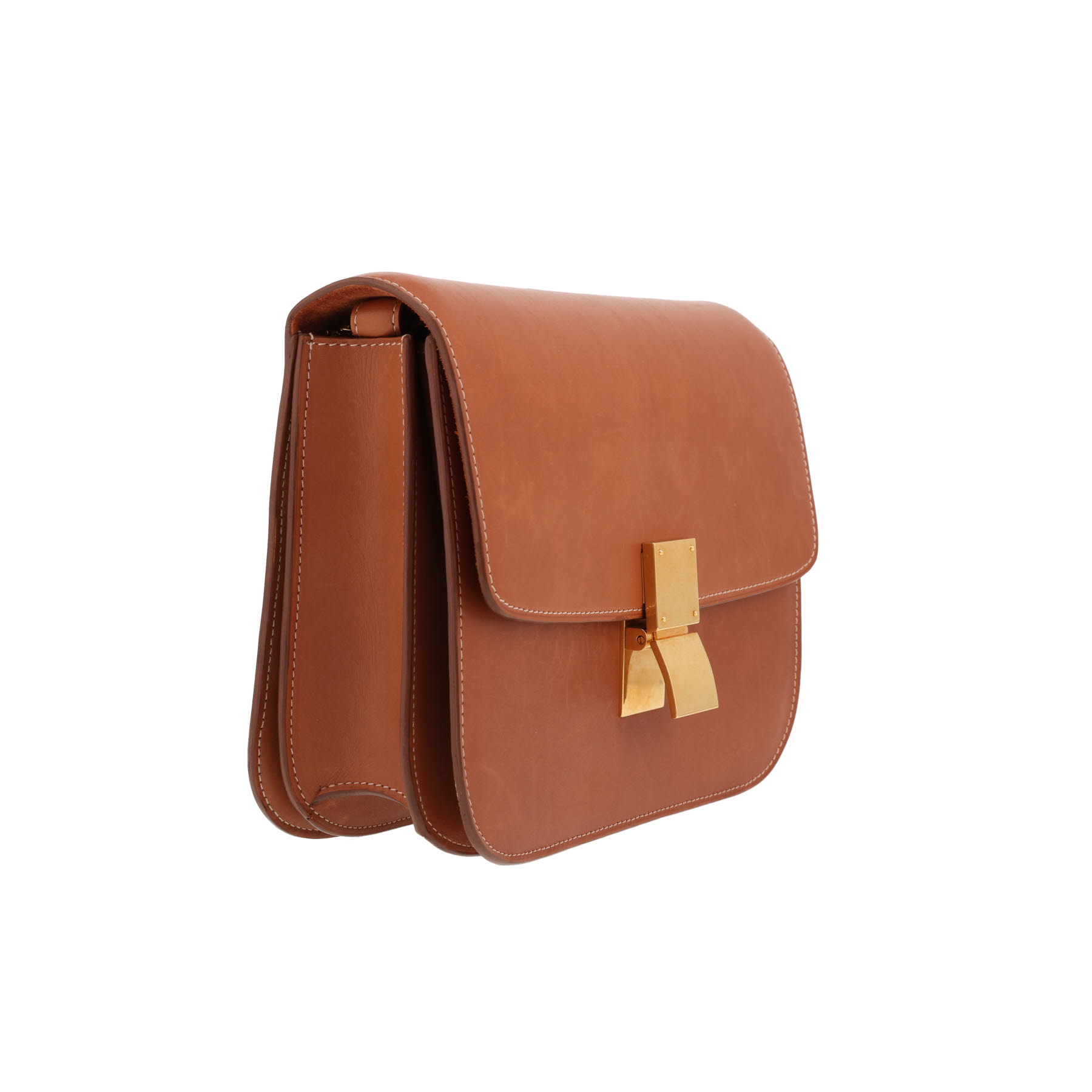 Borsa a tracolla Celine  Classic Box in pelle box marrone