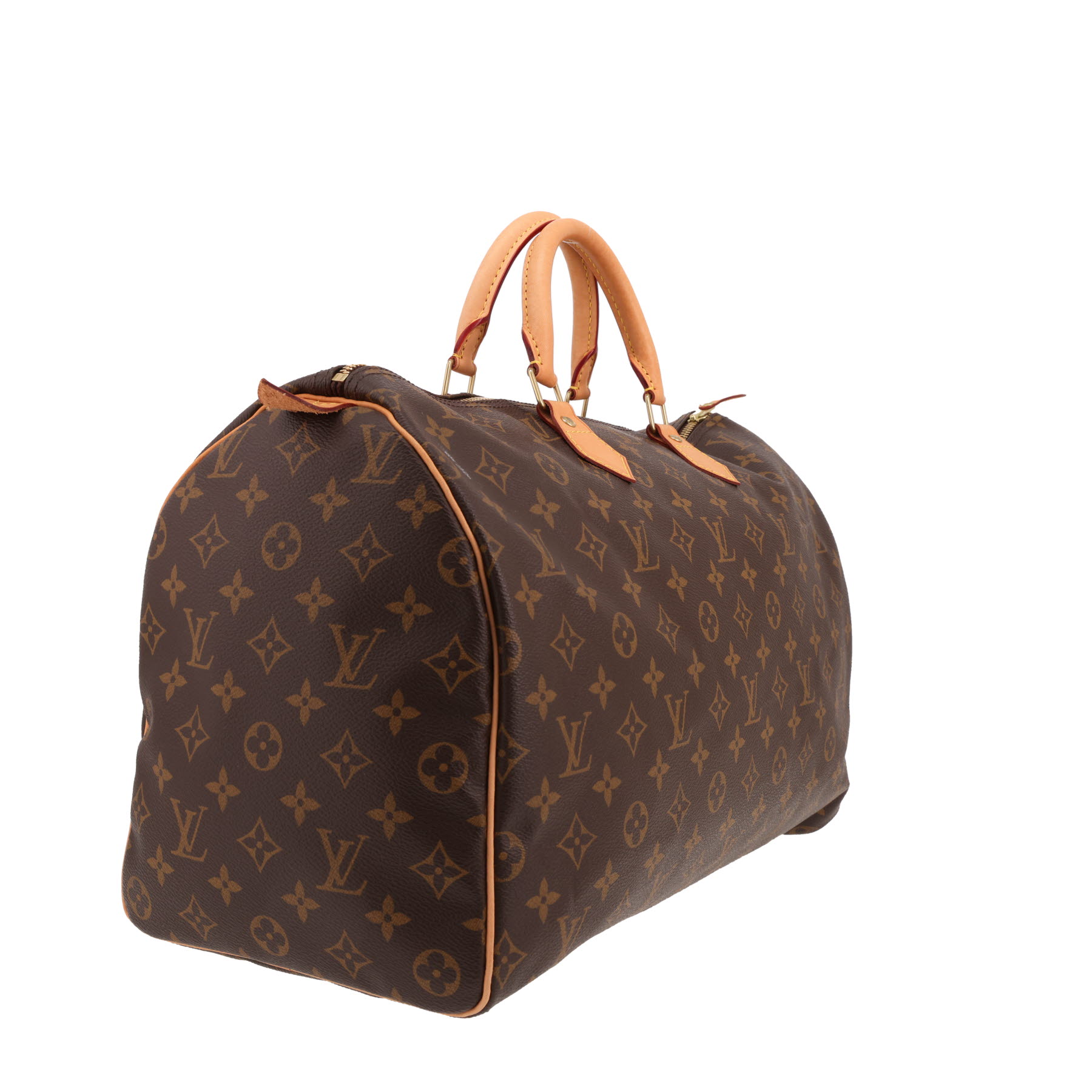 Sac à main Louis Vuitton  Speedy 40 en toile monogram marron et cuir naturel