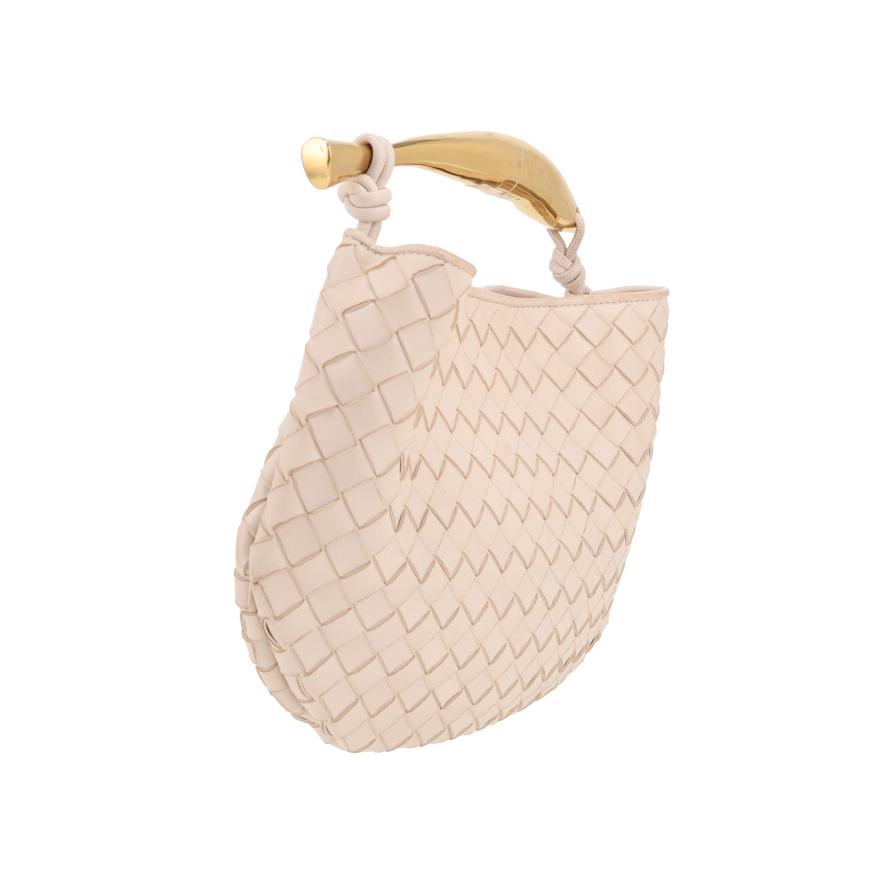 Bolso de mano Bottega Veneta  Sardine en cuero intrecciato crudo