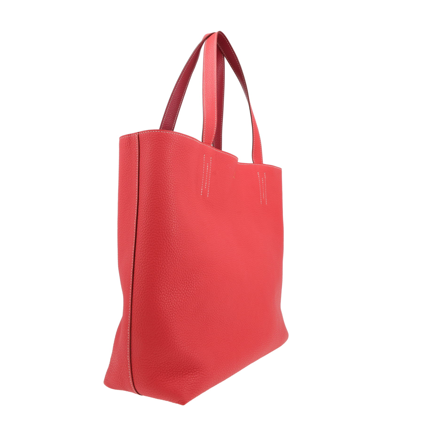 Hermès  Double Sens shopping bag  in pink Jaipur and burgundy togo leather