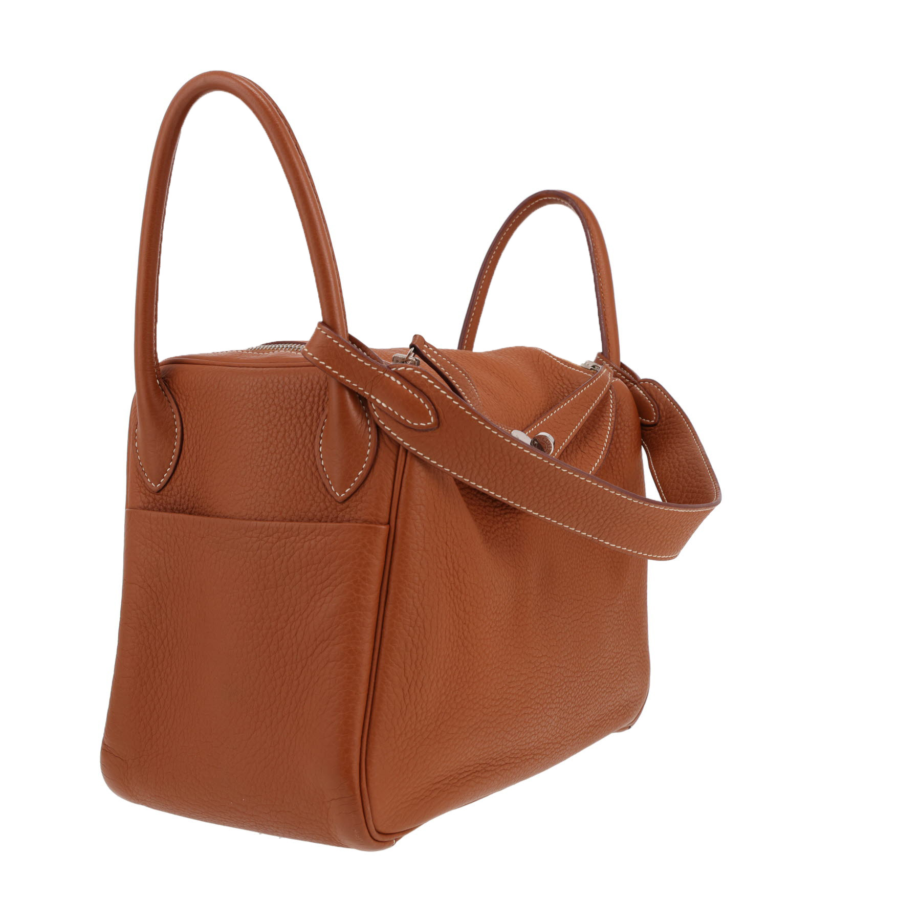 Hermès  Lindy 30 cm handbag  in gold togo leather