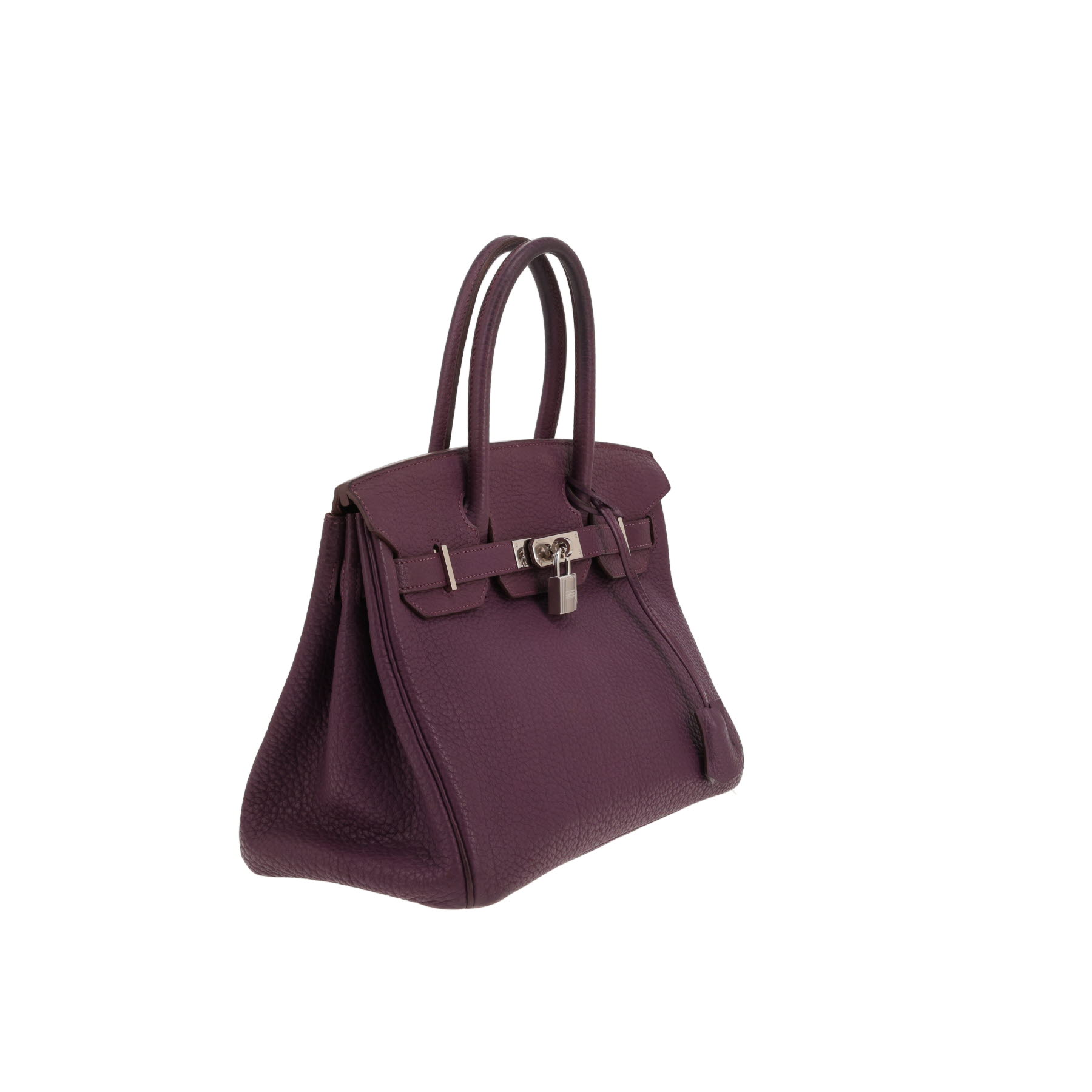 Sac à main Hermès  Birkin 30 cm en cuir Fjord violet Cassis