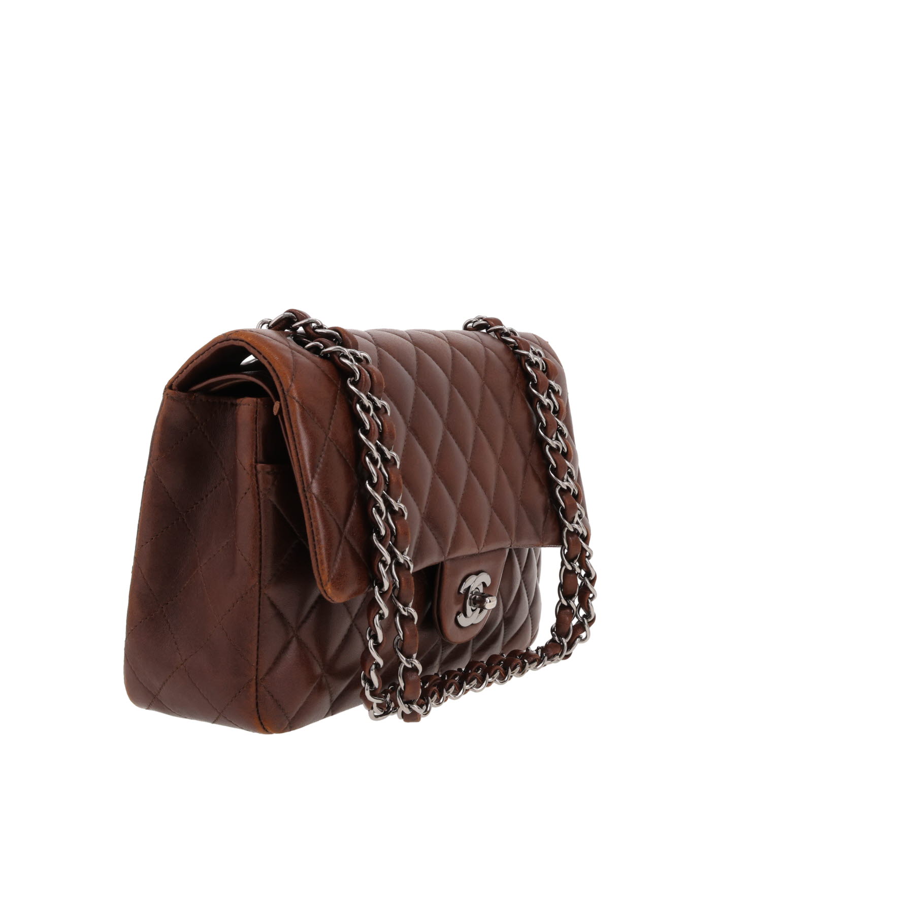 Chanel  Timeless Classic handbag  in brown quilted leather