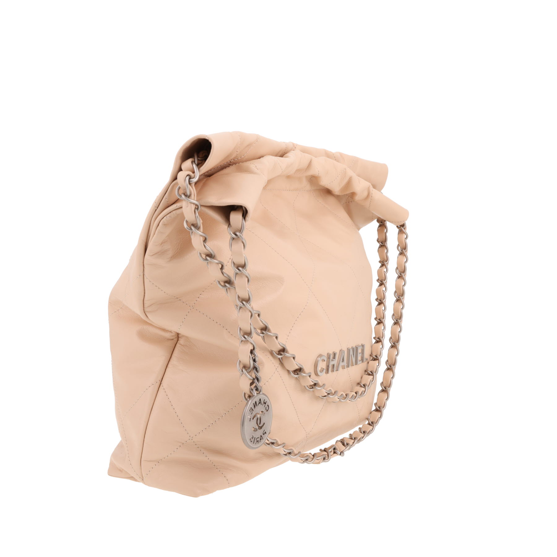 Bolso Cabás Chanel  22 en cuero beige