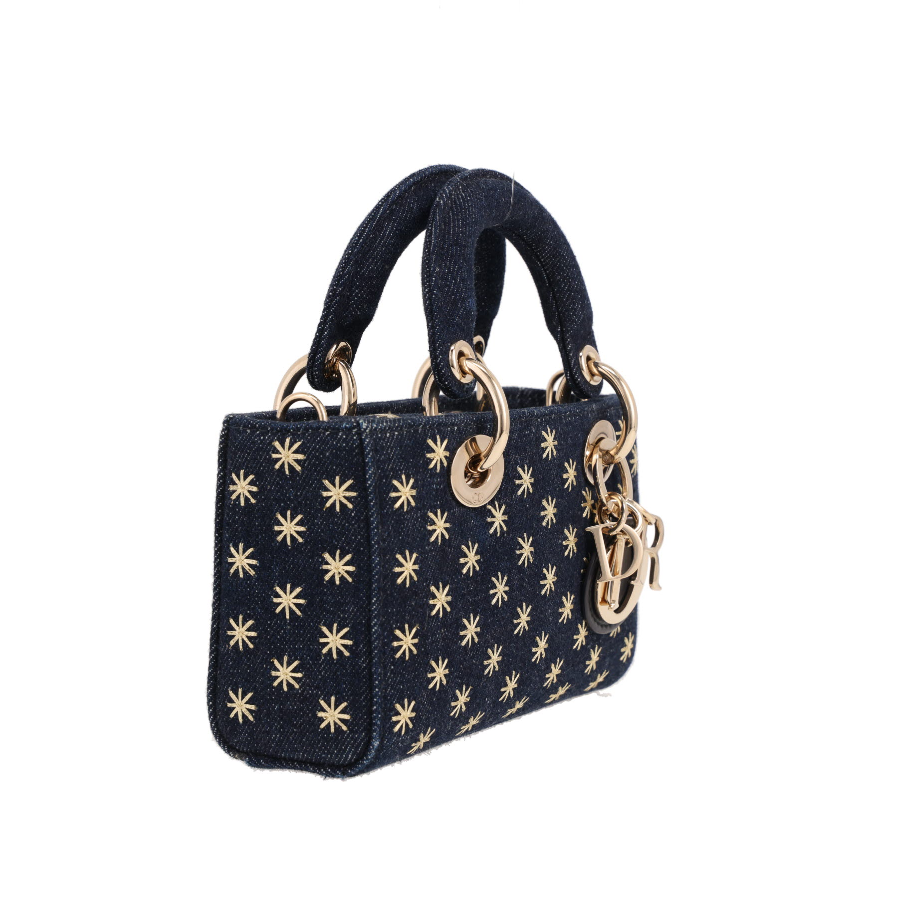 Borsa a tracolla Dior  Lady D-Joy micro in denim blu