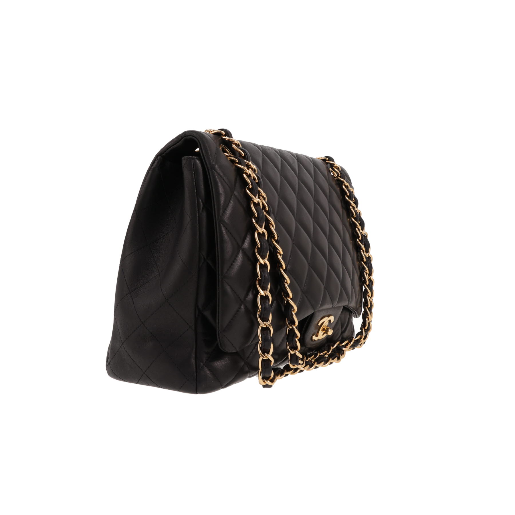 Sac bandoulière Chanel  Timeless Maxi Jumbo en cuir matelassé noir