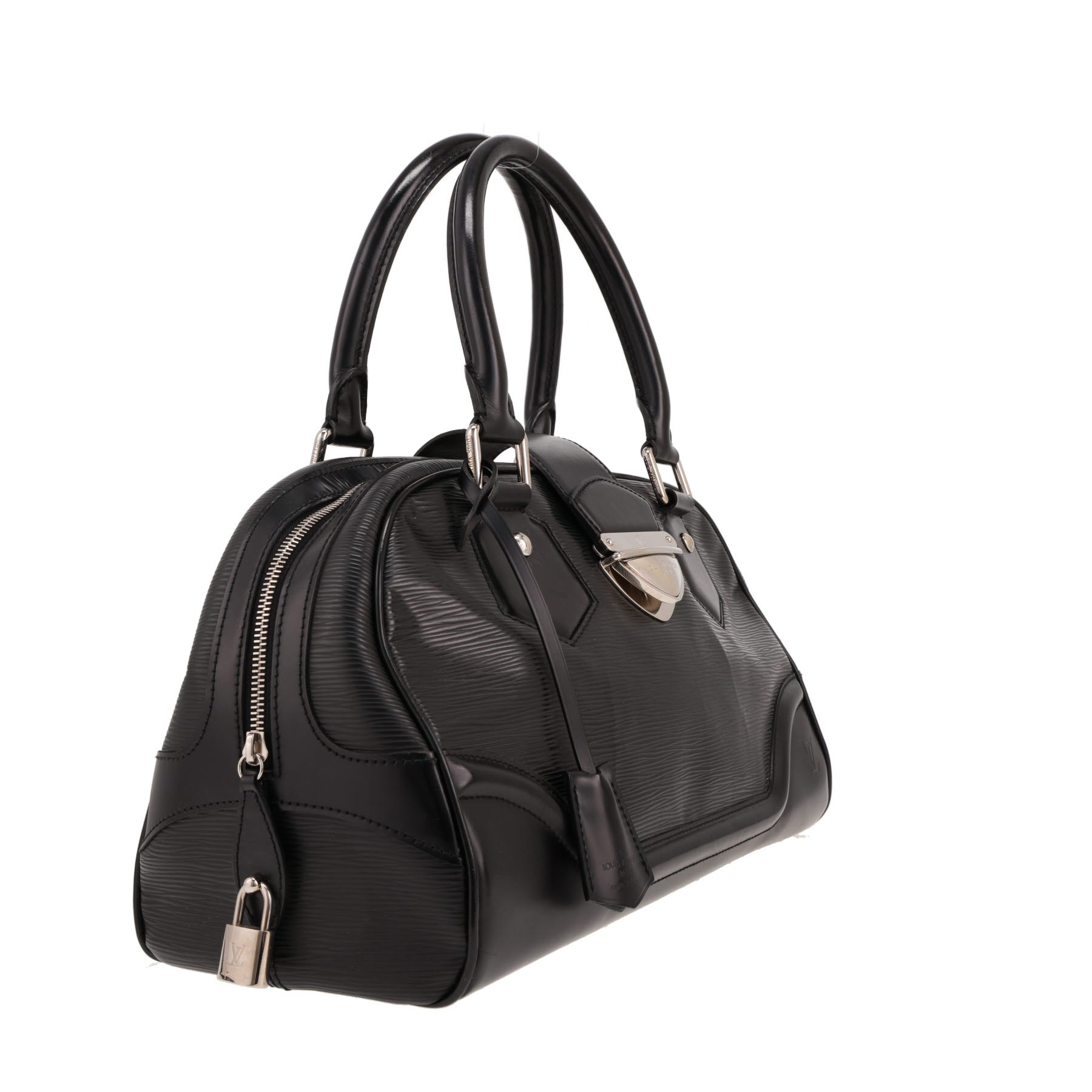 Louis Vuitton  Bowling Montaigne  handbag  in black epi leather