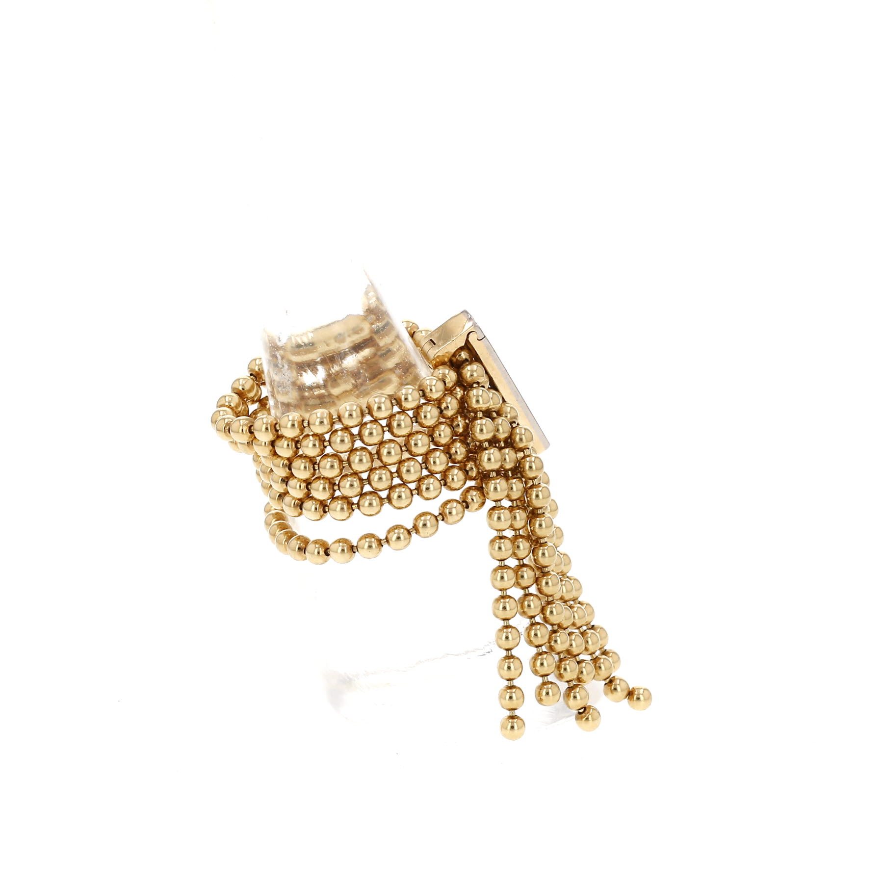 Flexible Cartier Draperie ring in yellow gold, grey gold and diamonds
